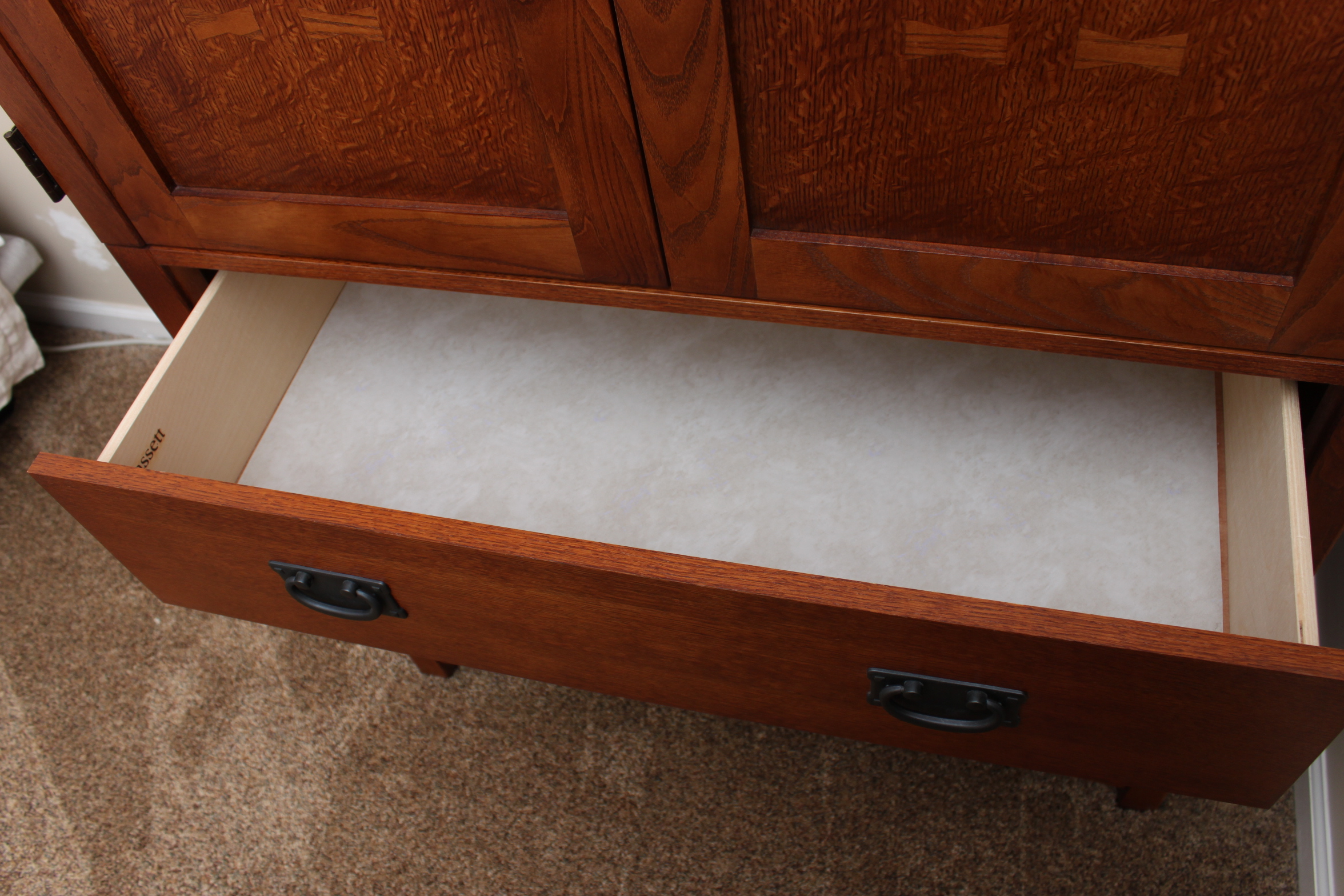 Bassett Furniture Mission Style Oak Armoire