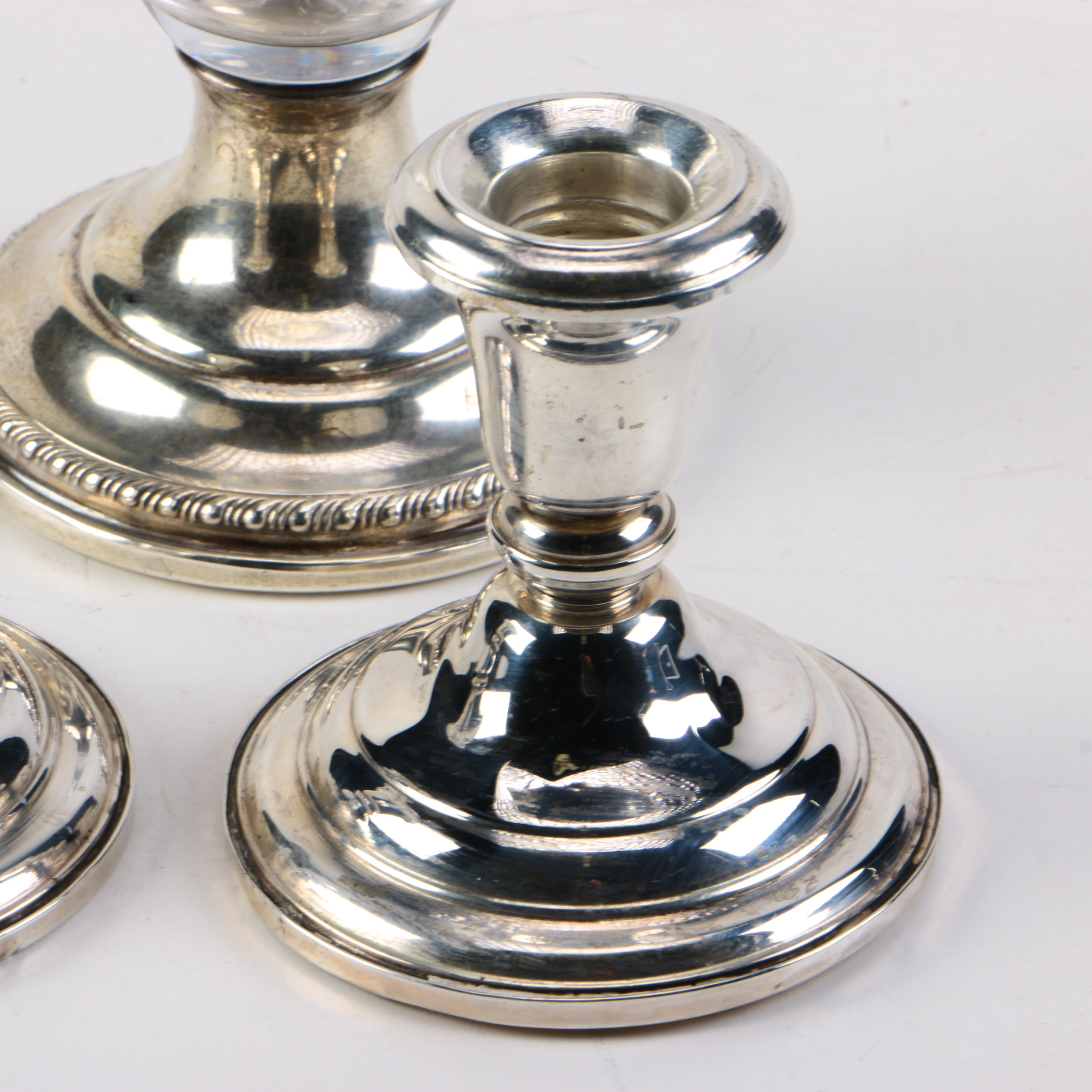 Frank M. Whiting & Co. Sterling Candleholders and Sheffield Silver Co Vase