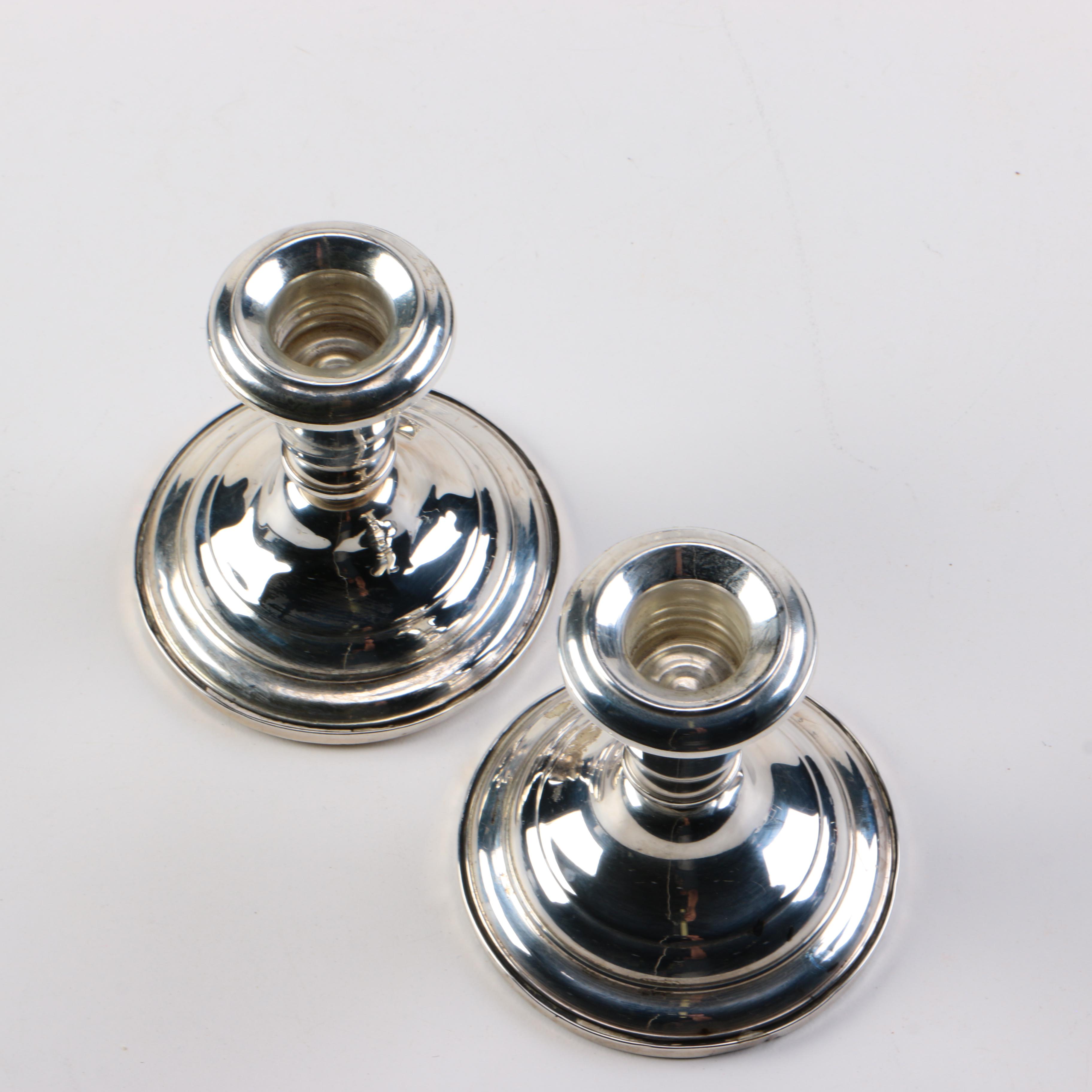 Frank M. Whiting & Co. Sterling Candleholders and Sheffield Silver Co Vase