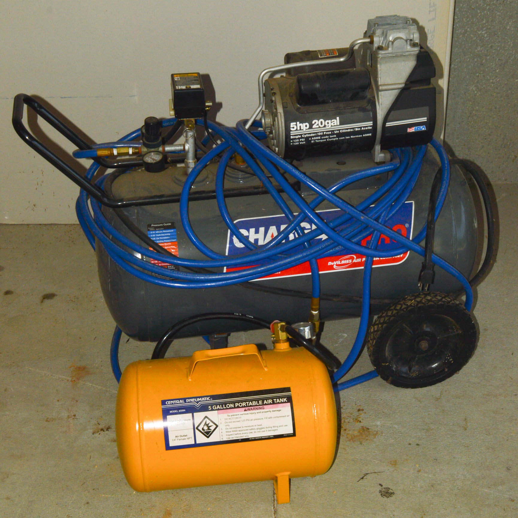 Charge Air Pro and Central Pneumatic Air Compressors