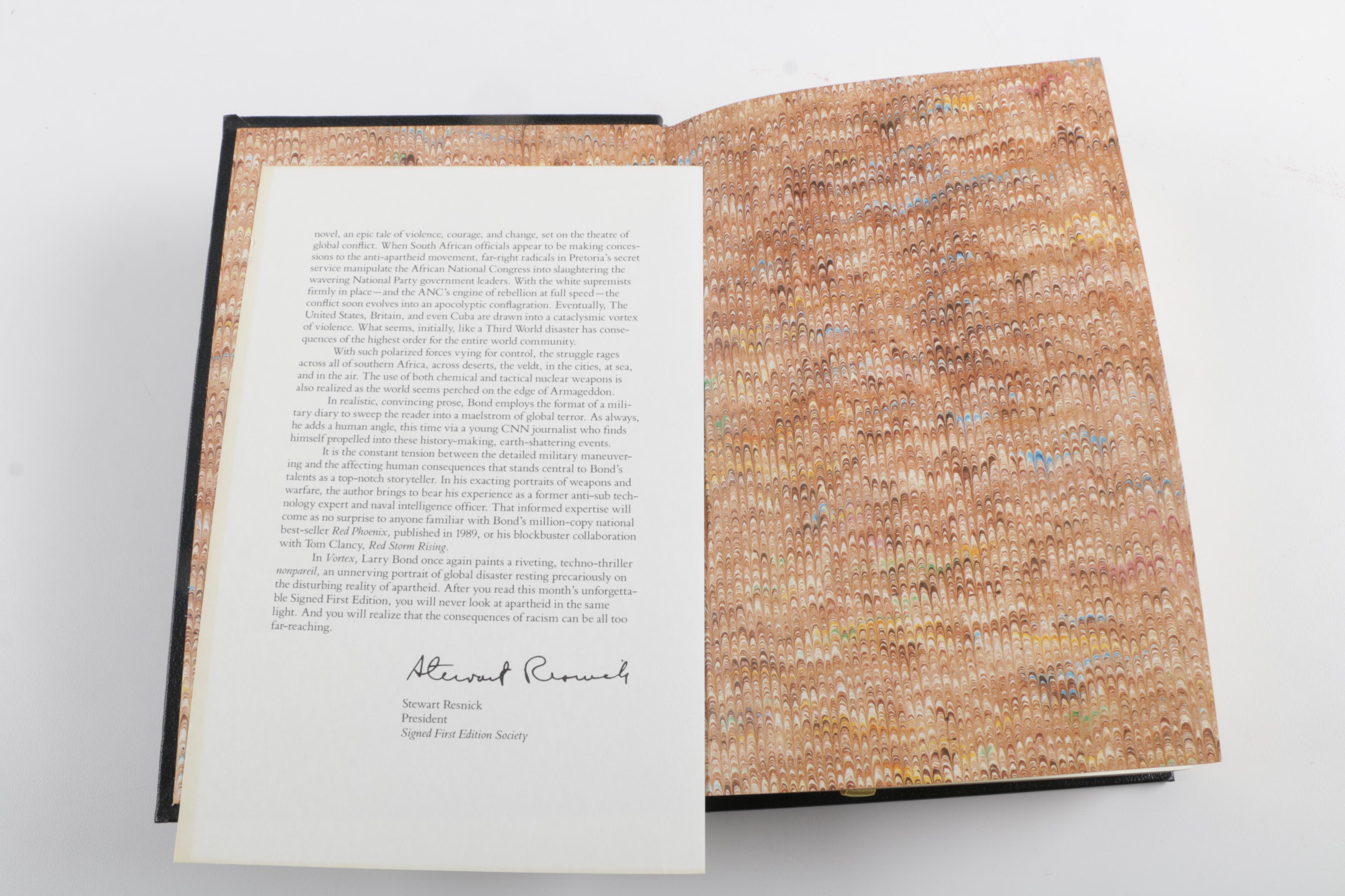 Signed Franklin Library Edition "Vortex" by Larry Bond