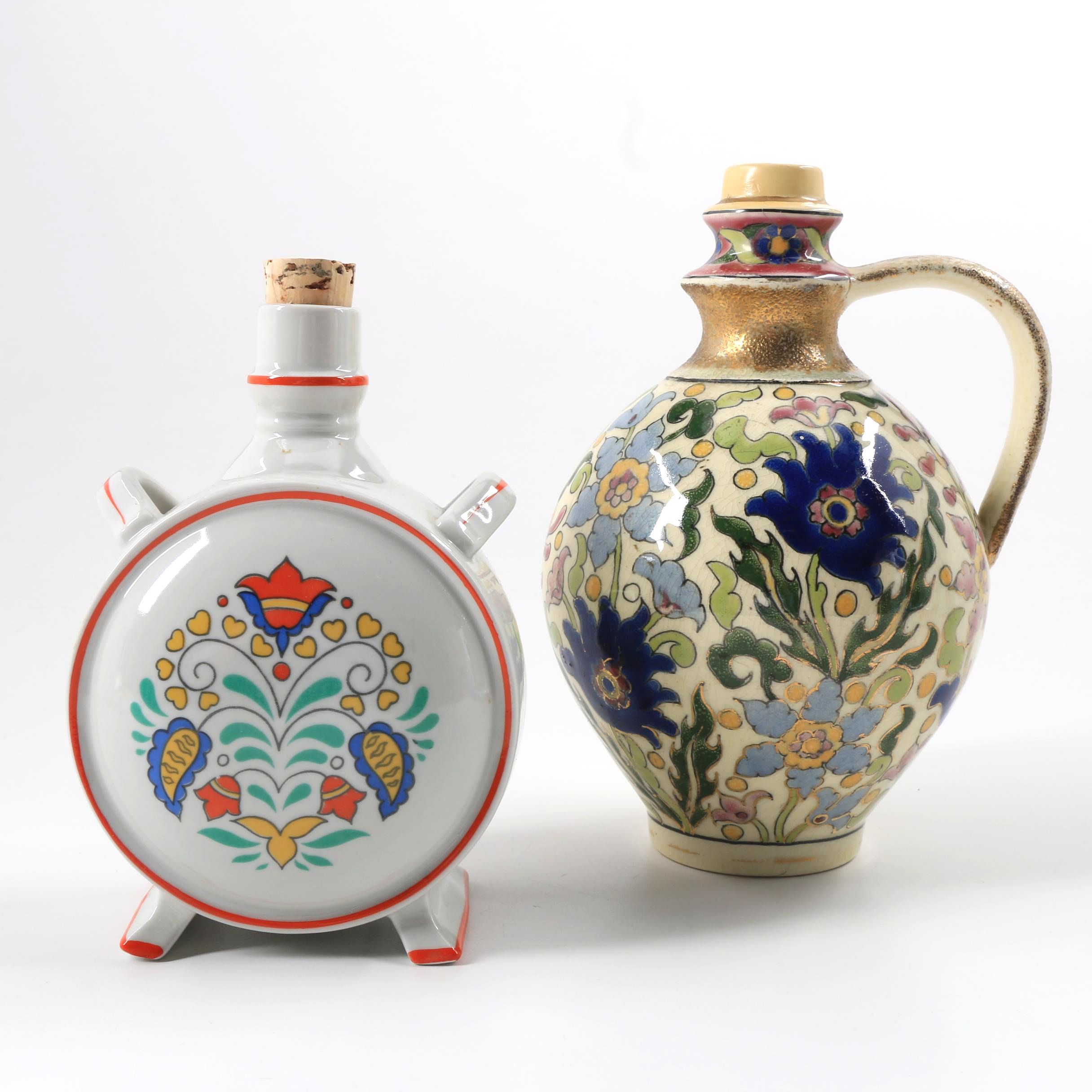 Fischer J. Ceramic Jug and Kőbánya Porcelain Jug