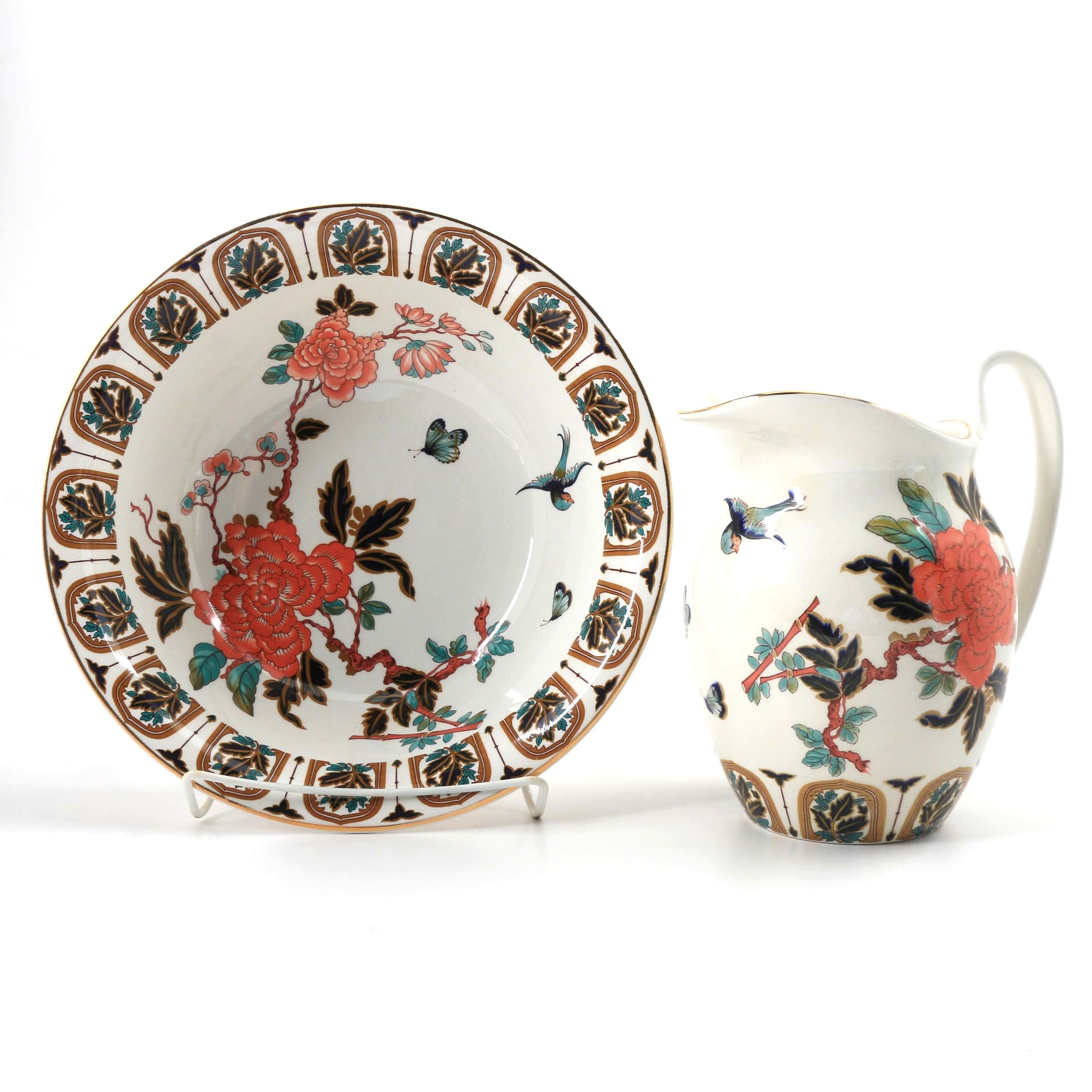 James Kent "Easter Glory" Porcelain Pitcher and Bowl