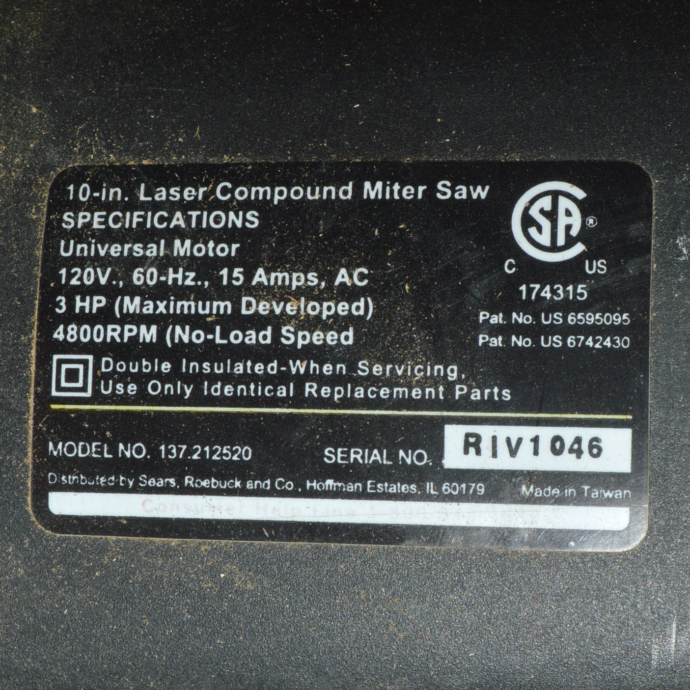 Craftsman Laser Trac Compound Miter Saw