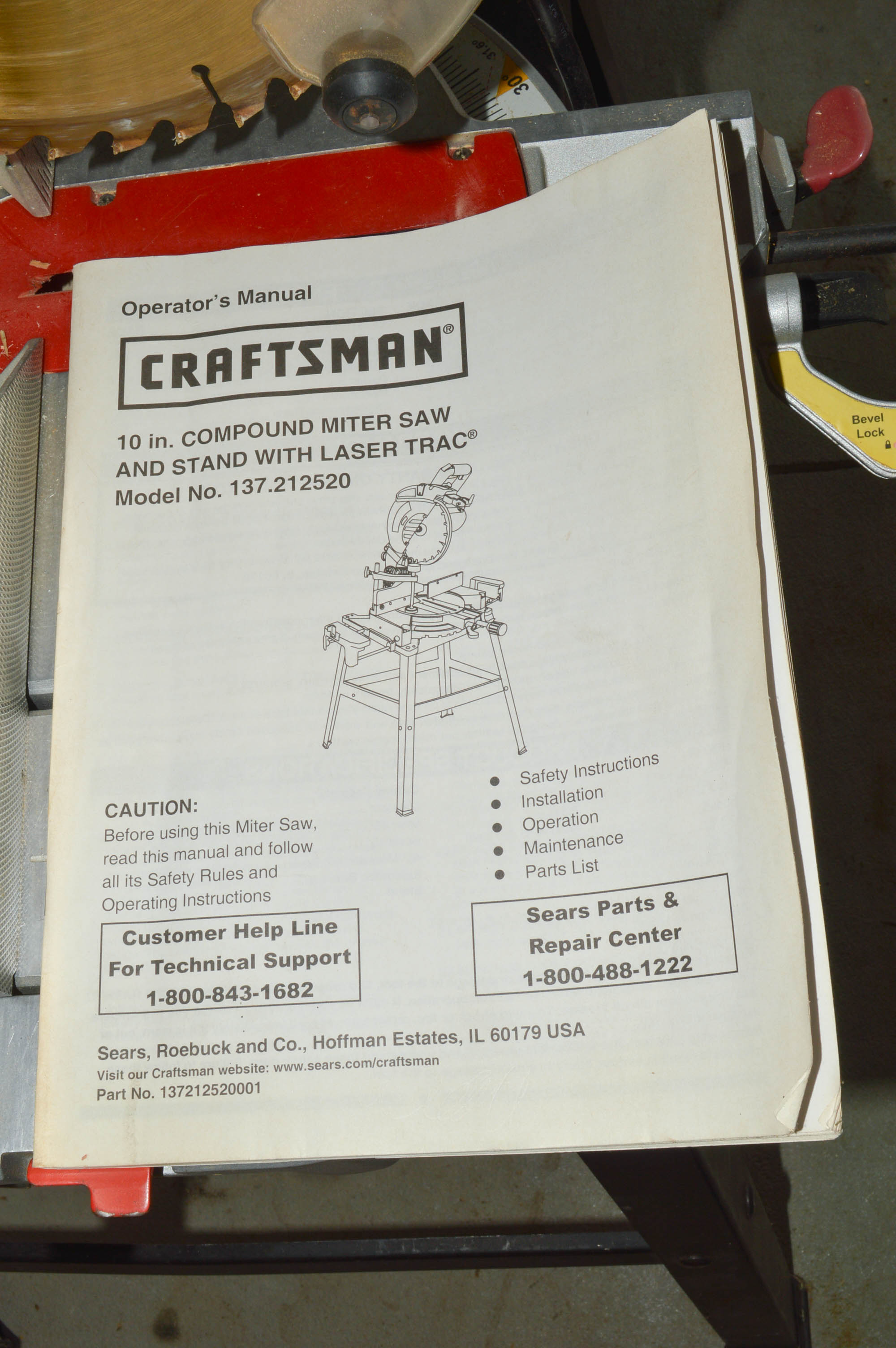 Craftsman Laser Trac Compound Miter Saw