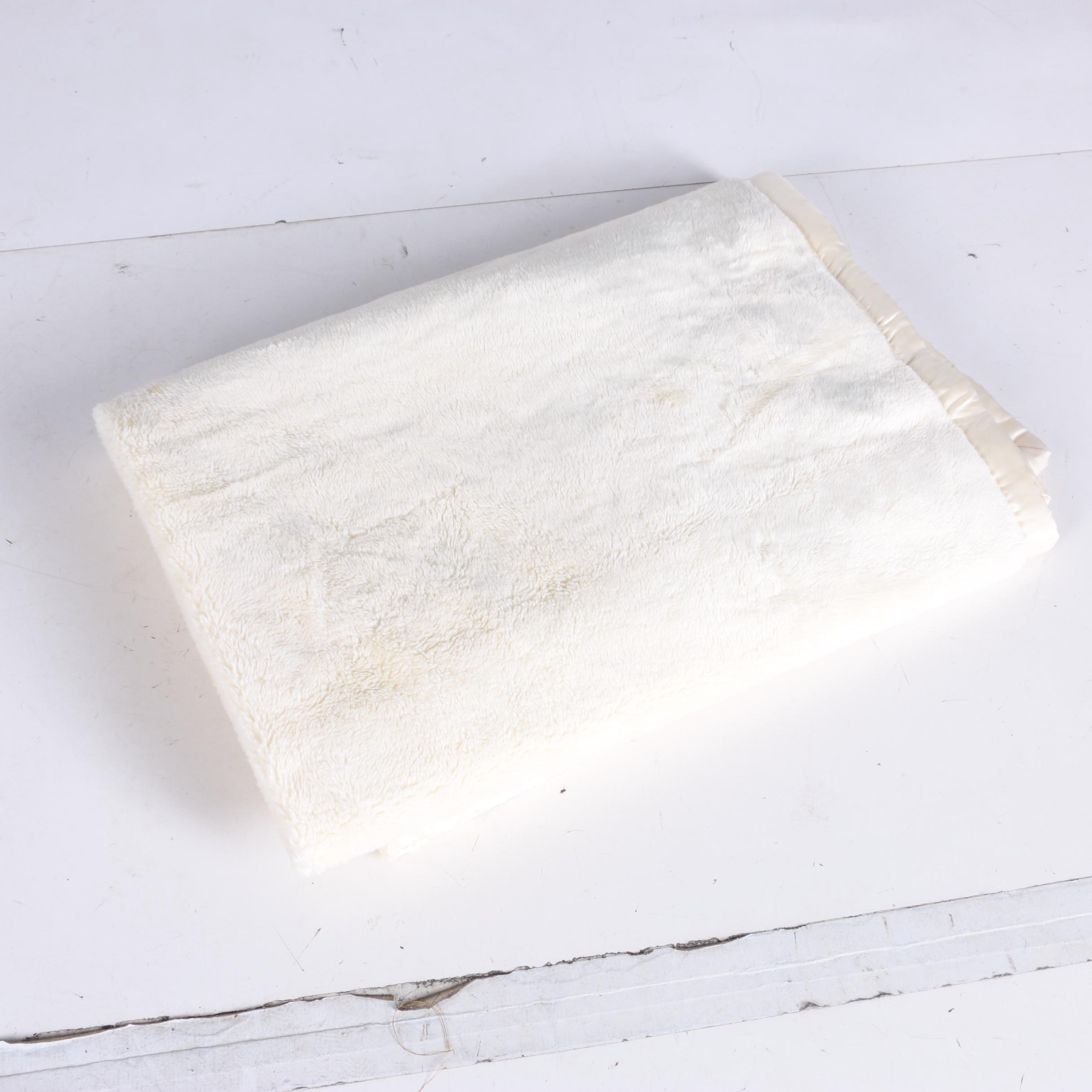 White Fleece Blanket and Axis Under-Bed Chests