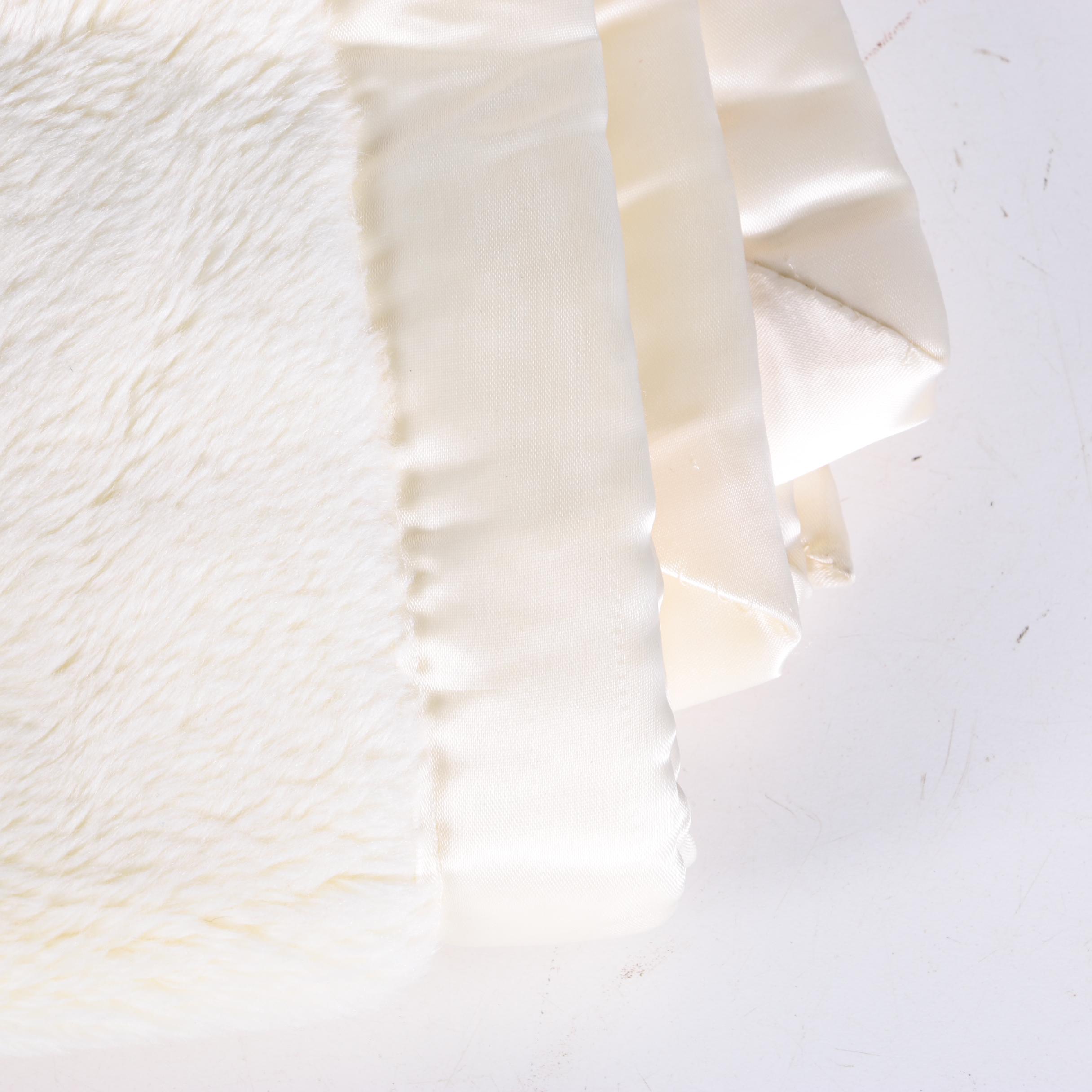 White Fleece Blanket and Axis Under-Bed Chests