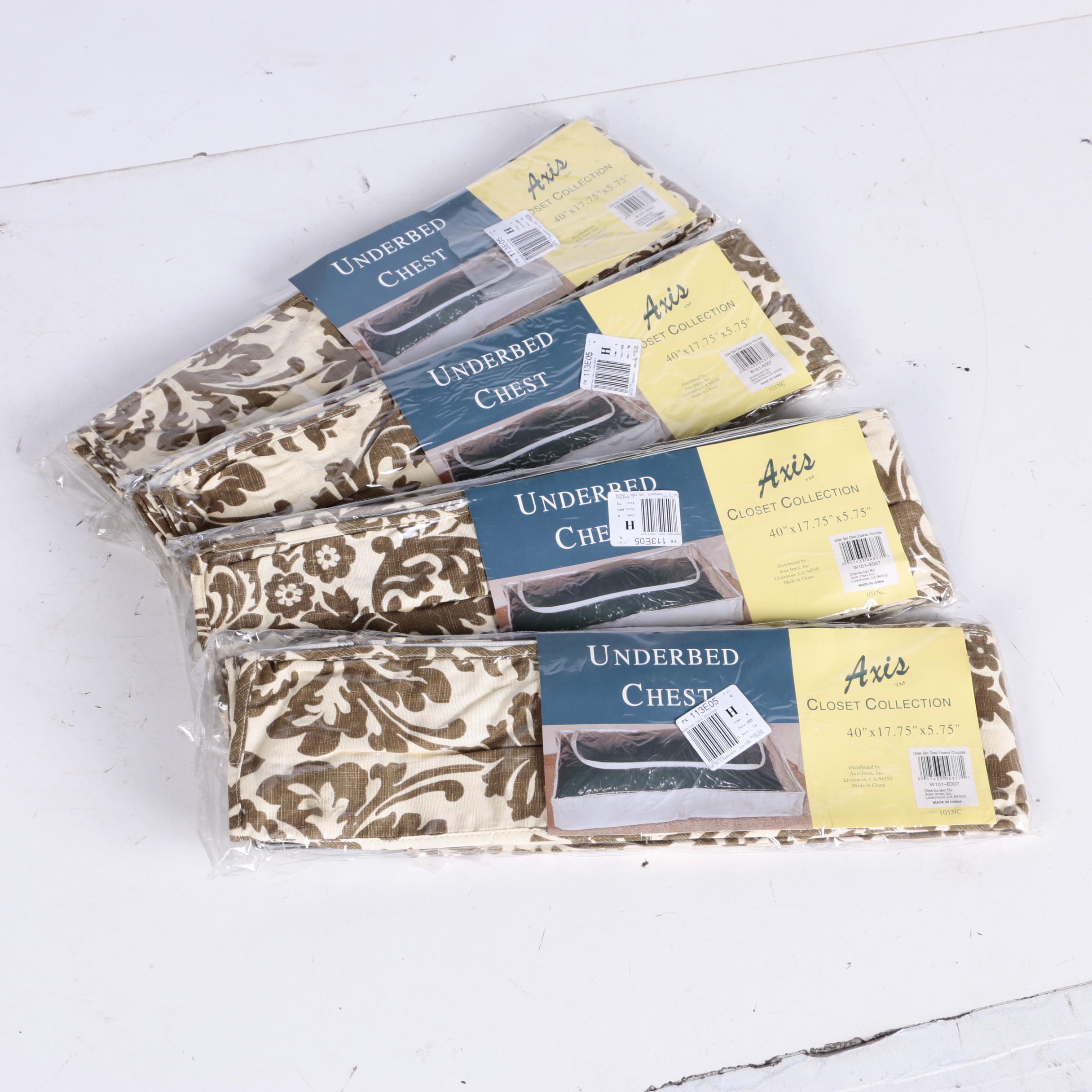 White Fleece Blanket and Axis Under-Bed Chests