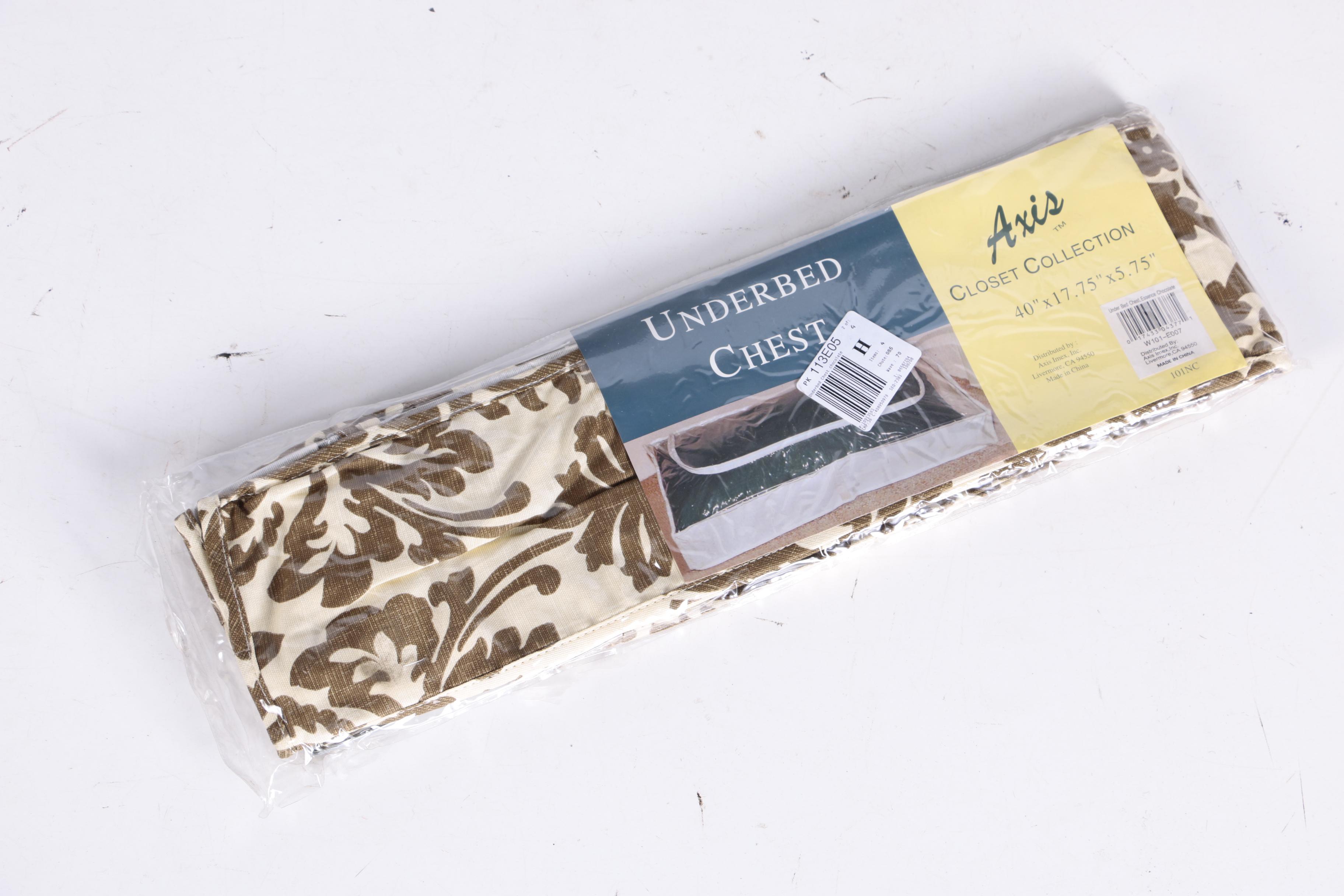 White Fleece Blanket and Axis Under-Bed Chests