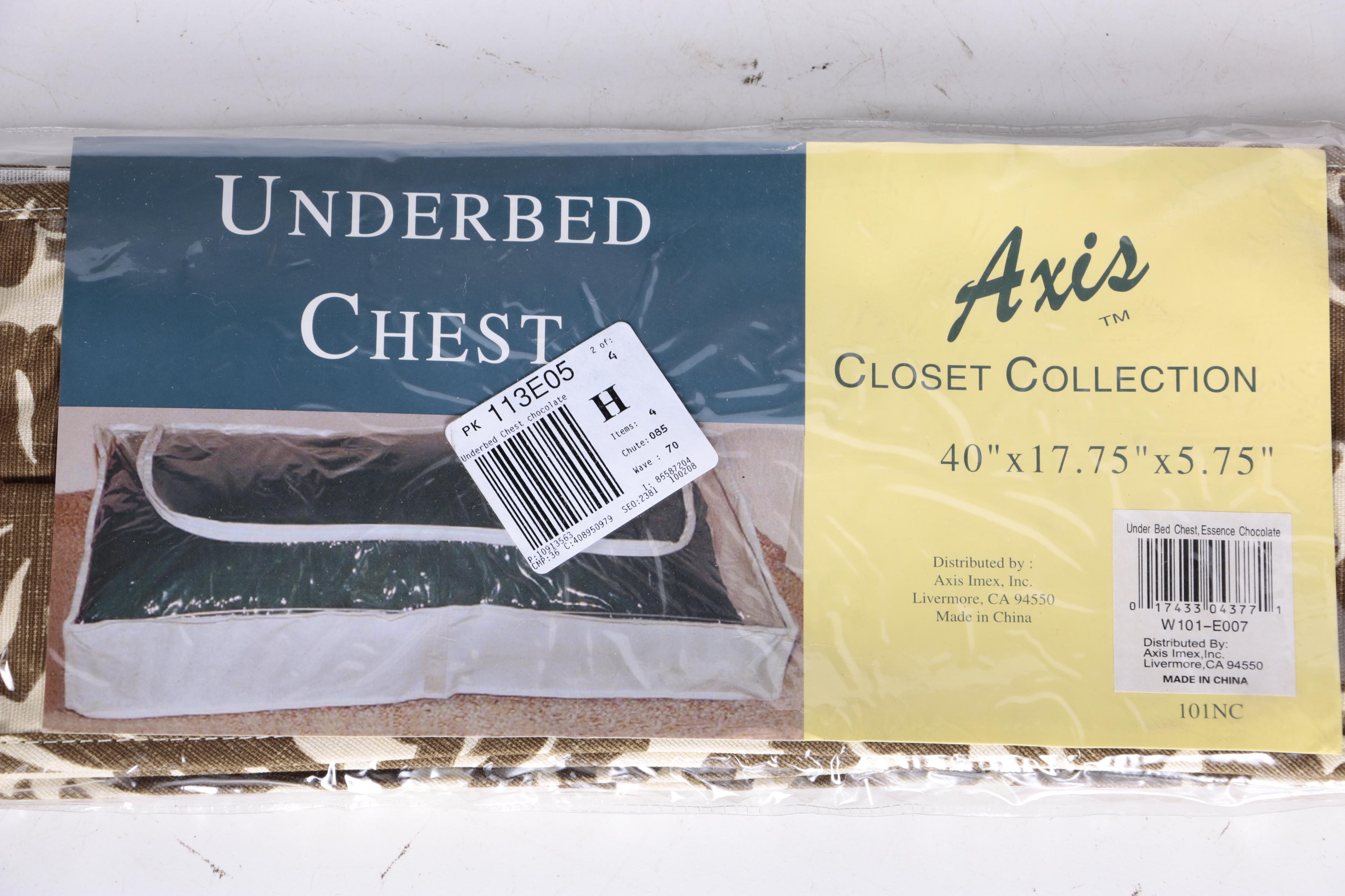 White Fleece Blanket and Axis Under-Bed Chests