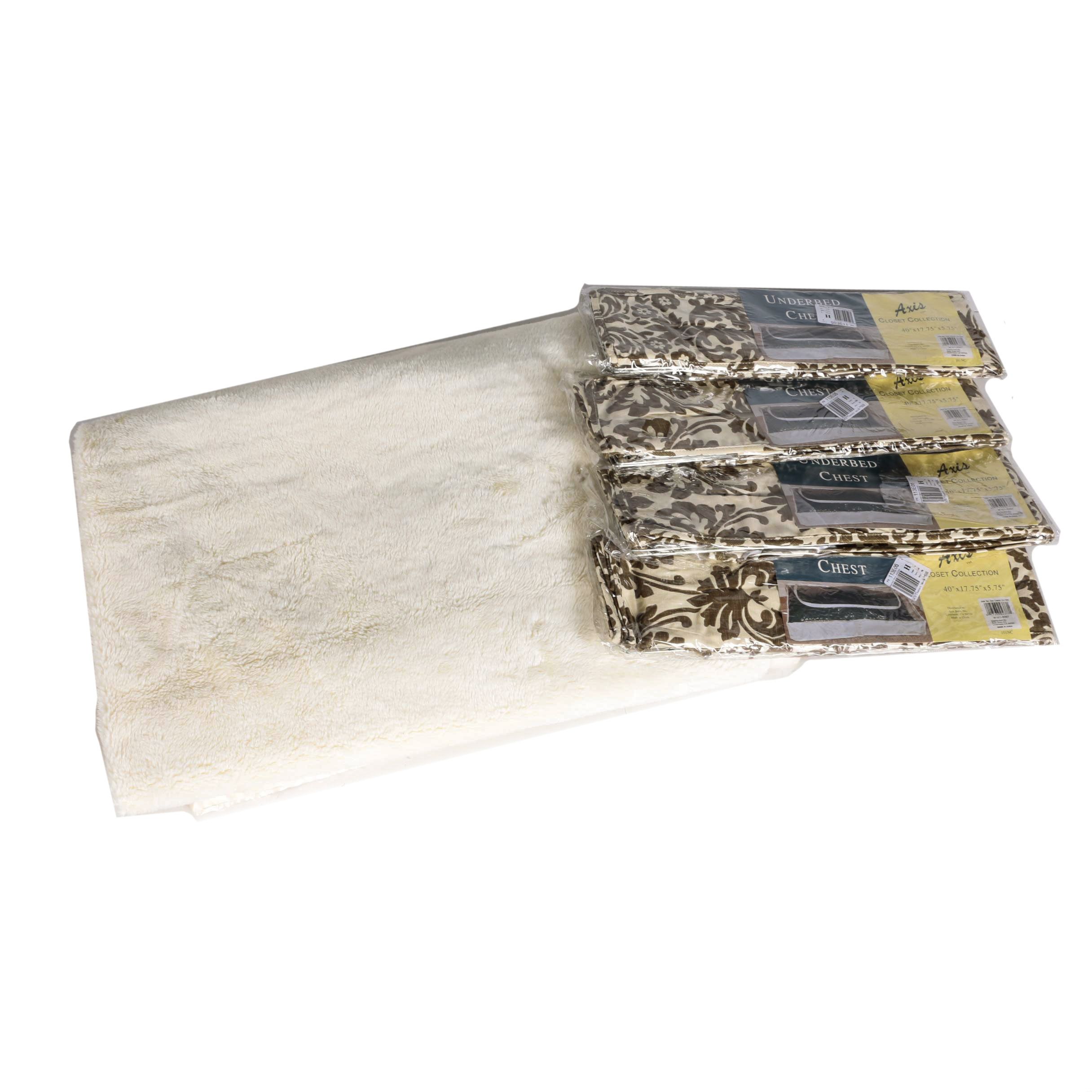 White Fleece Blanket and Axis Under-Bed Chests