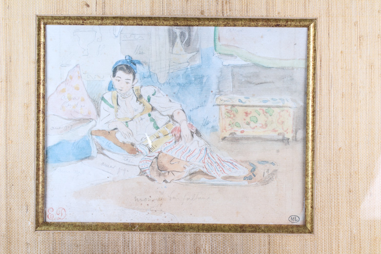 Reproduction Print After Eugene Delacroix "Mounay ben Sultan 1832"