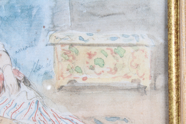 Reproduction Print After Eugene Delacroix "Mounay ben Sultan 1832"