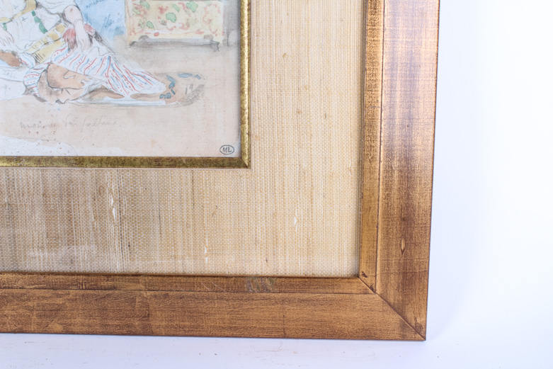 Reproduction Print After Eugene Delacroix "Mounay ben Sultan 1832"