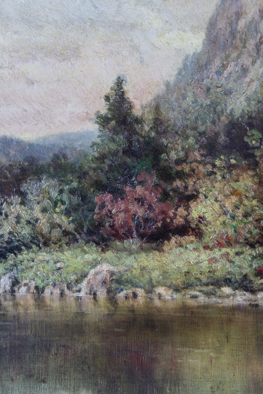 Milton H. Lowell 1918 New England Landscape Oil Painting on Canvas