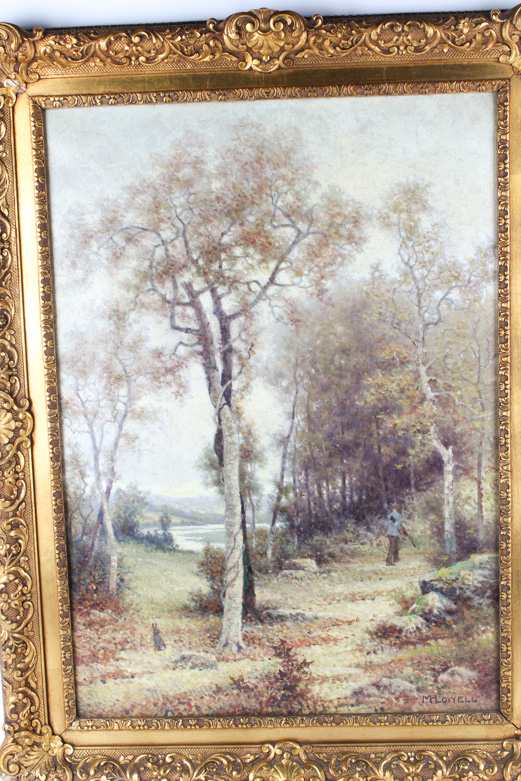 Milton H. Lowell Antique Oil Painting on Canvas