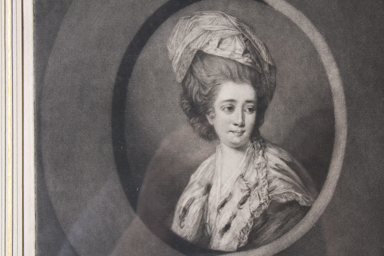 John Raphael Smith Mezzotint "Miss Harriet Powell" After Matthew William Peters