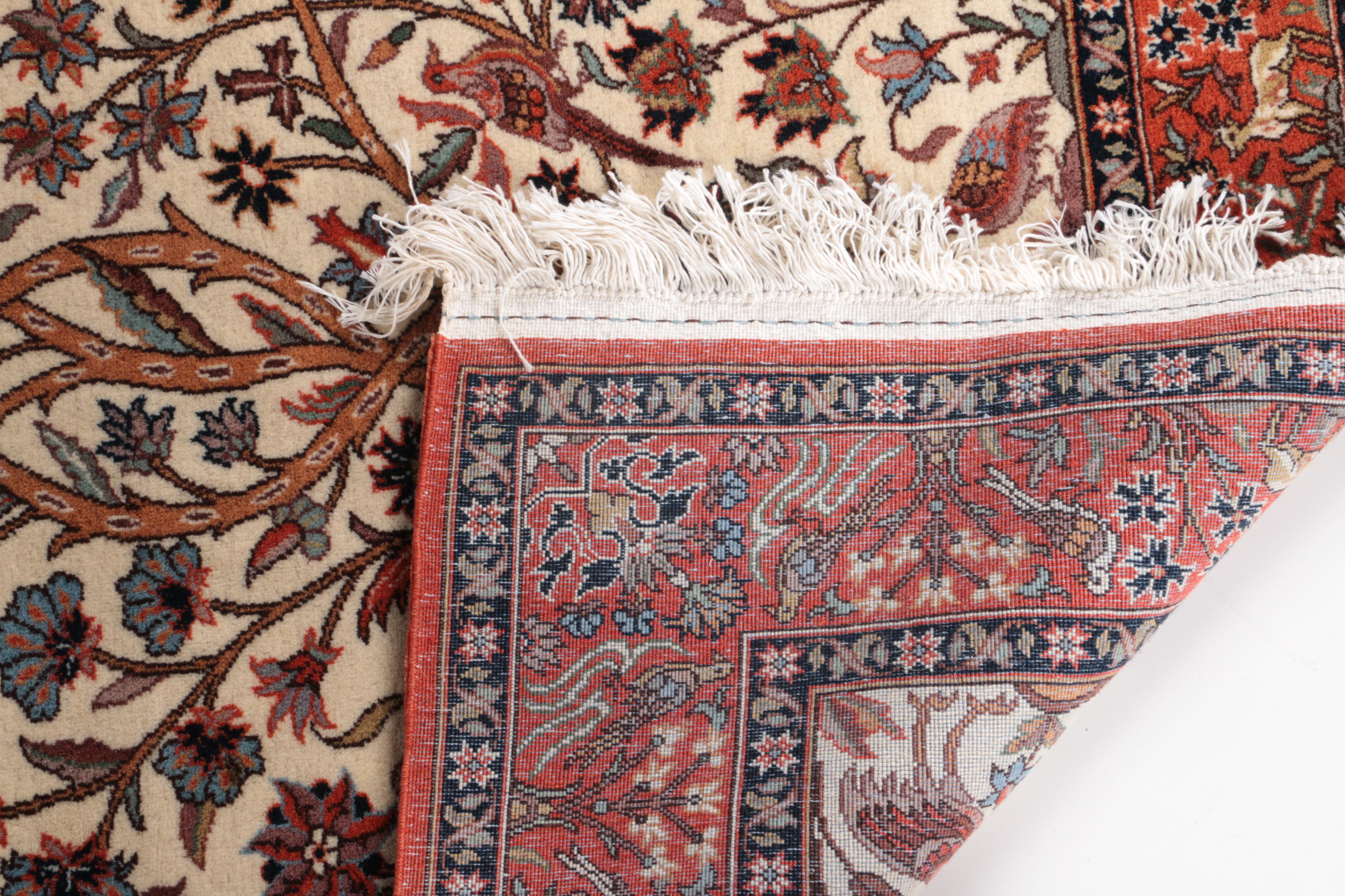 Hand-Knotted Romanian Pictorial "Tree of Life" Area Rug