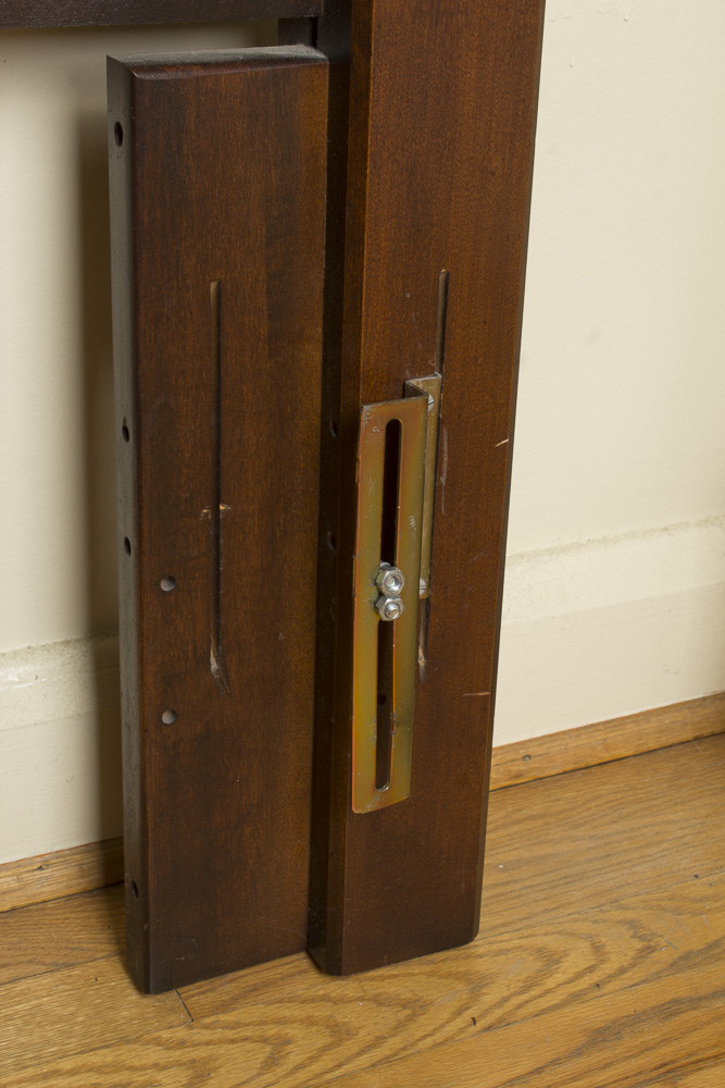 Size Full Dark Stained Traditional Style Wooden Headboard