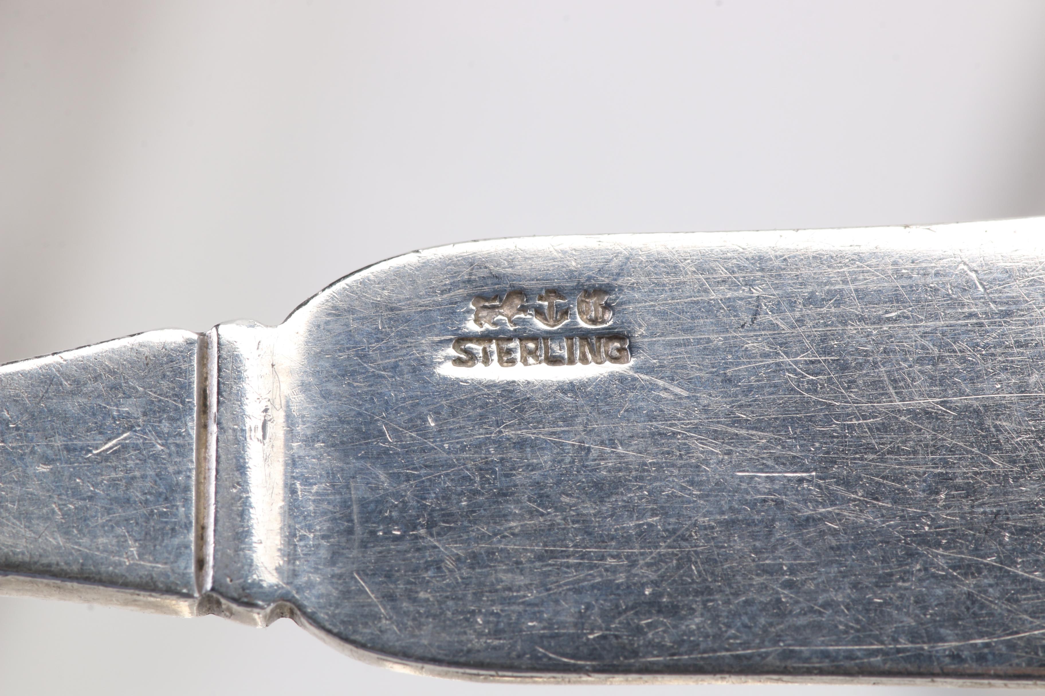 Gorham Monogrammed Sterling Flatware for Six in the "Antique" Pattern