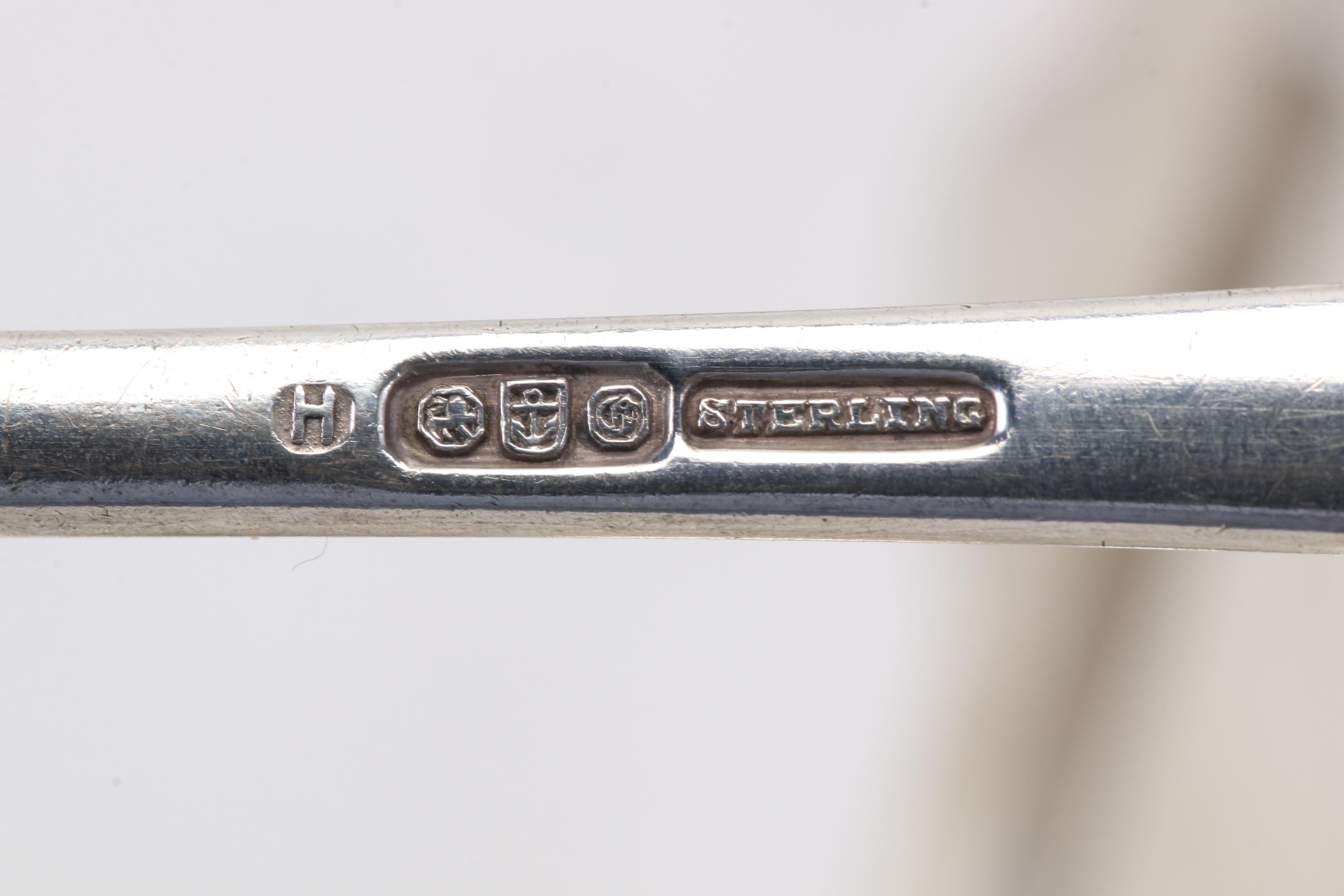 Gorham Monogrammed Sterling Flatware for Six in the "Antique" Pattern