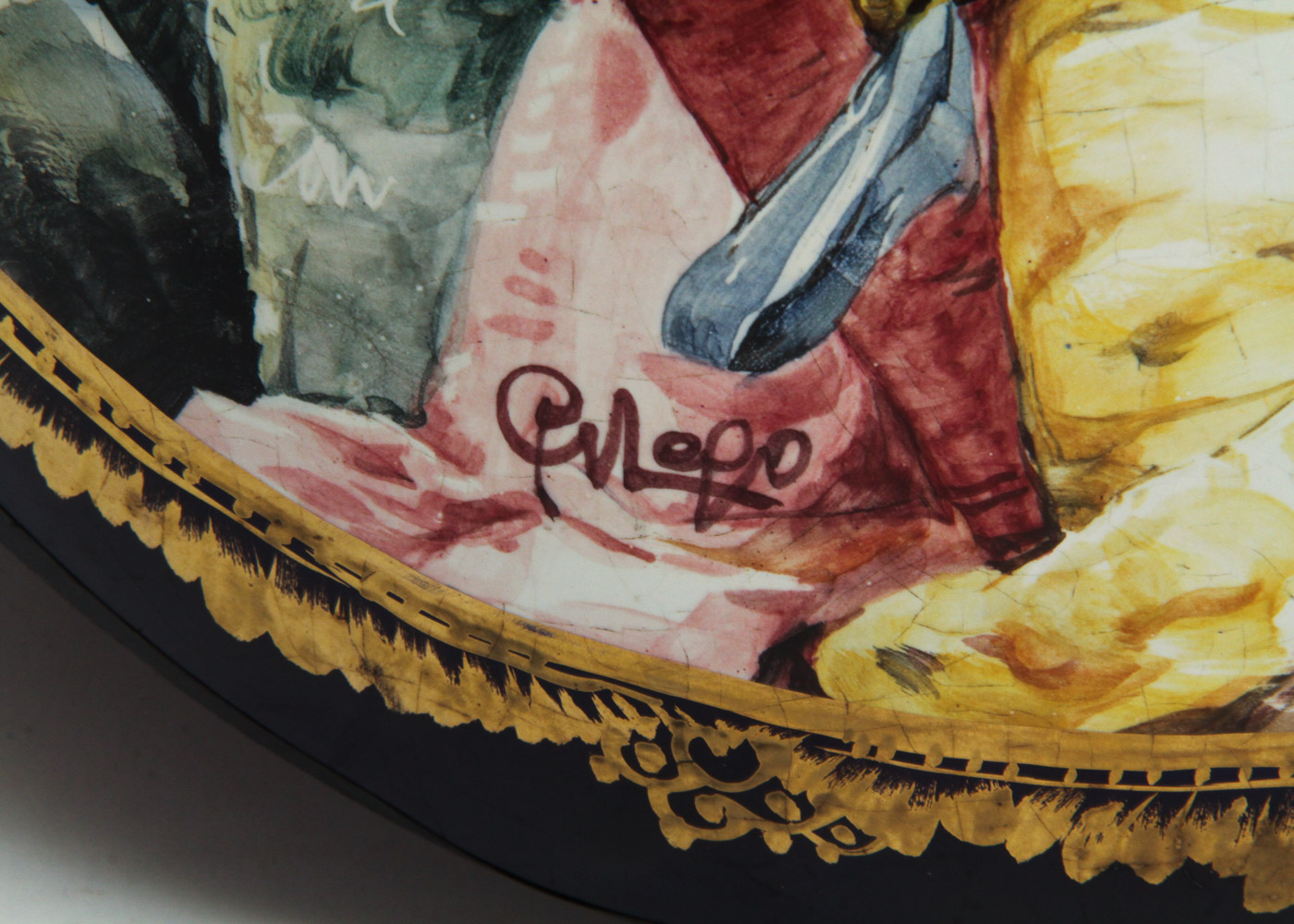 Painted Ceramic Wall Hanging