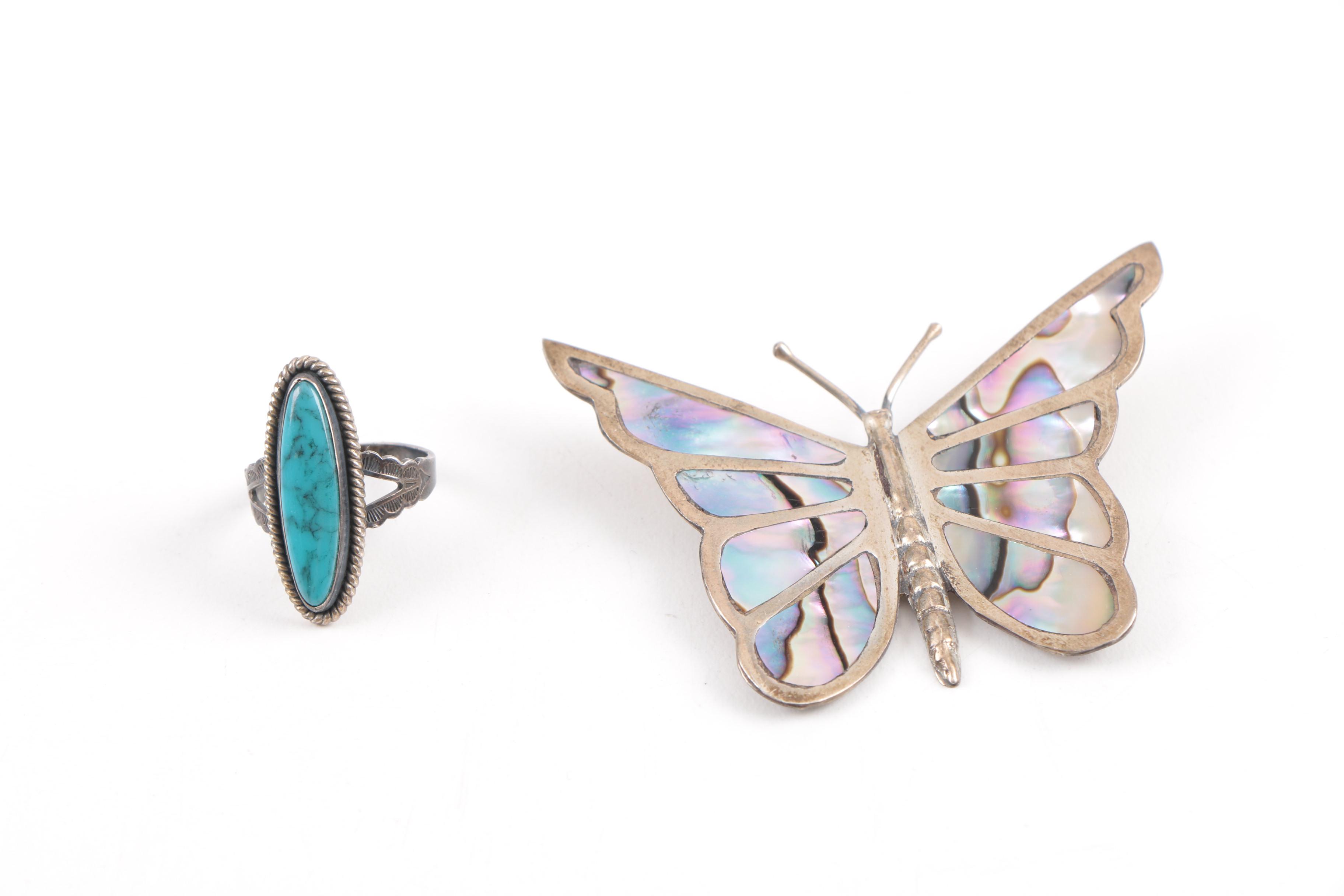 Sterling Silver Jewelry Including Taxco