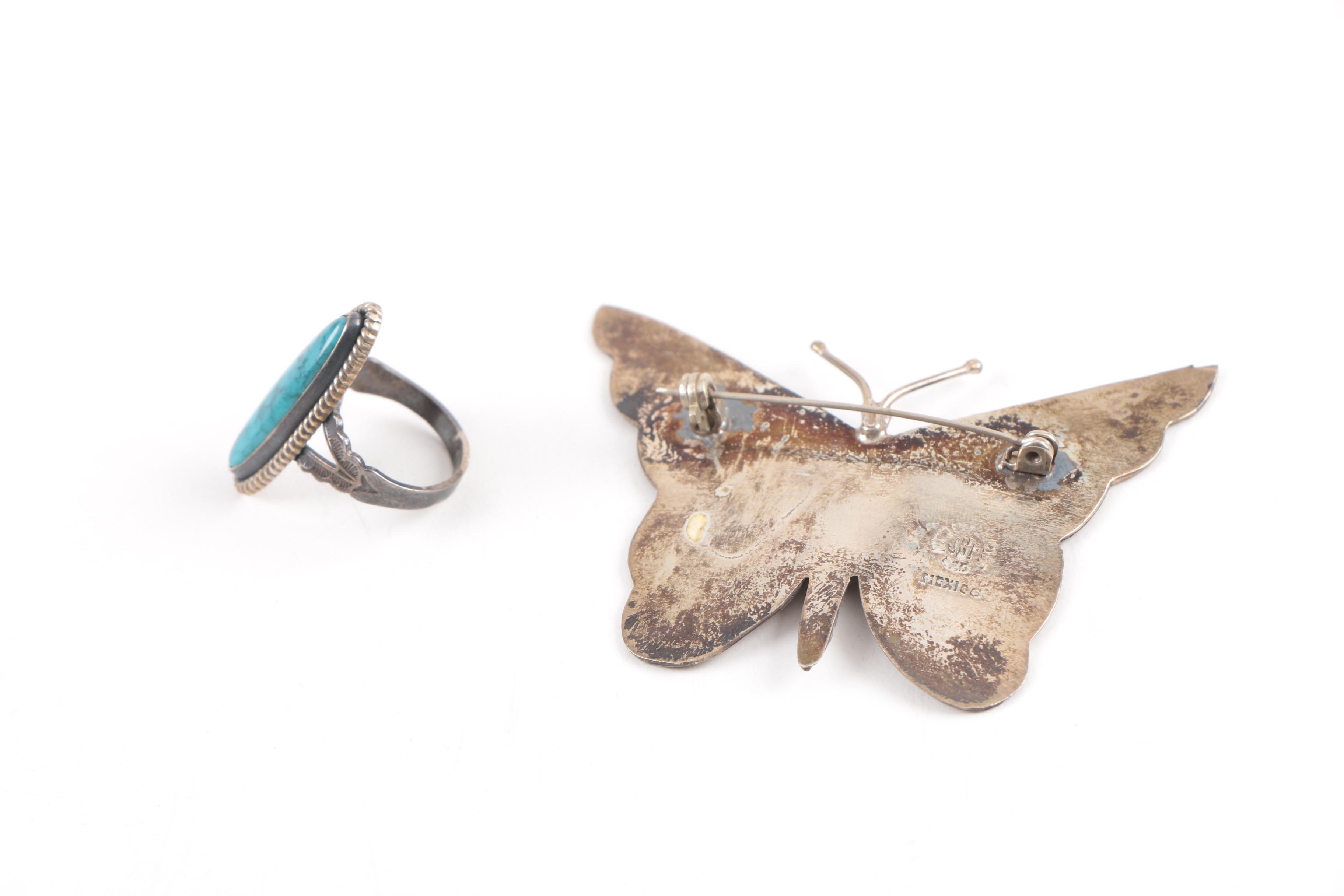 Sterling Silver Jewelry Including Taxco