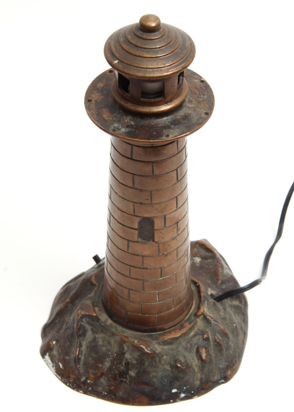 Vintage Bronze Lighthouse Lamp