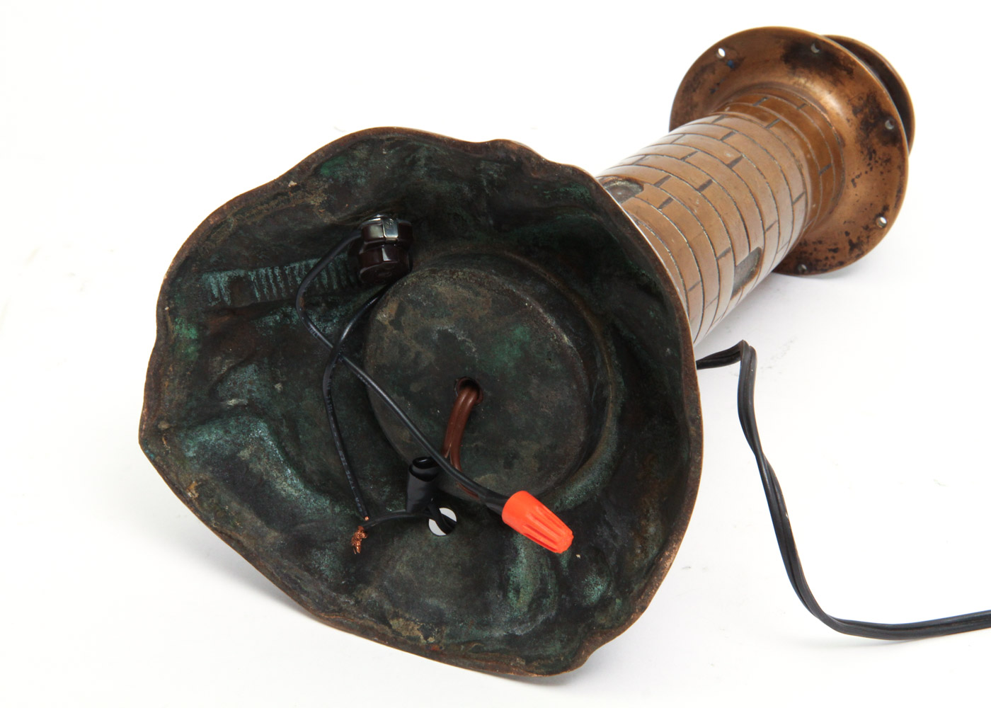 Vintage Bronze Lighthouse Lamp