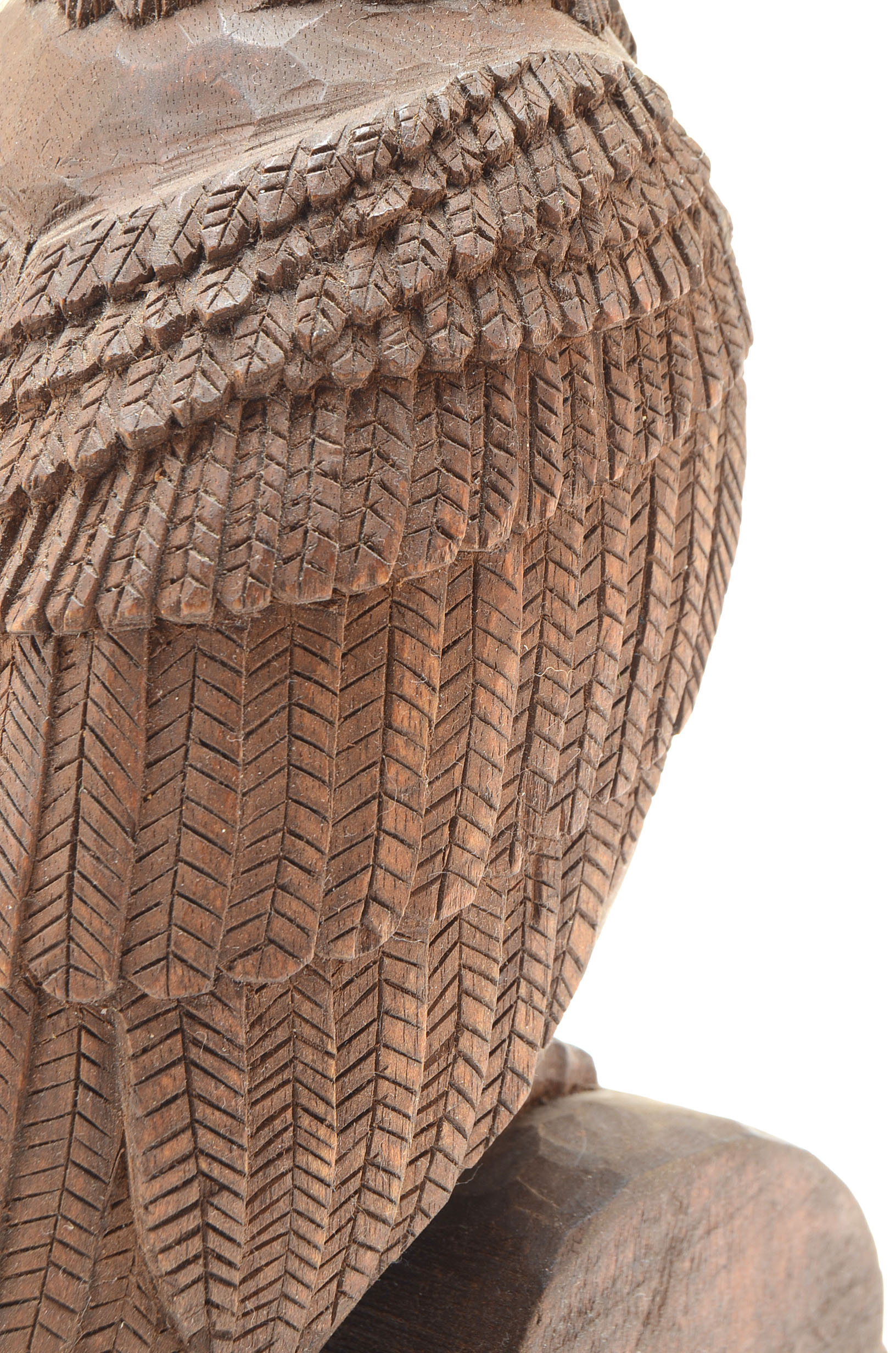 George Berry Carved Wood Sculpture of a Hawk