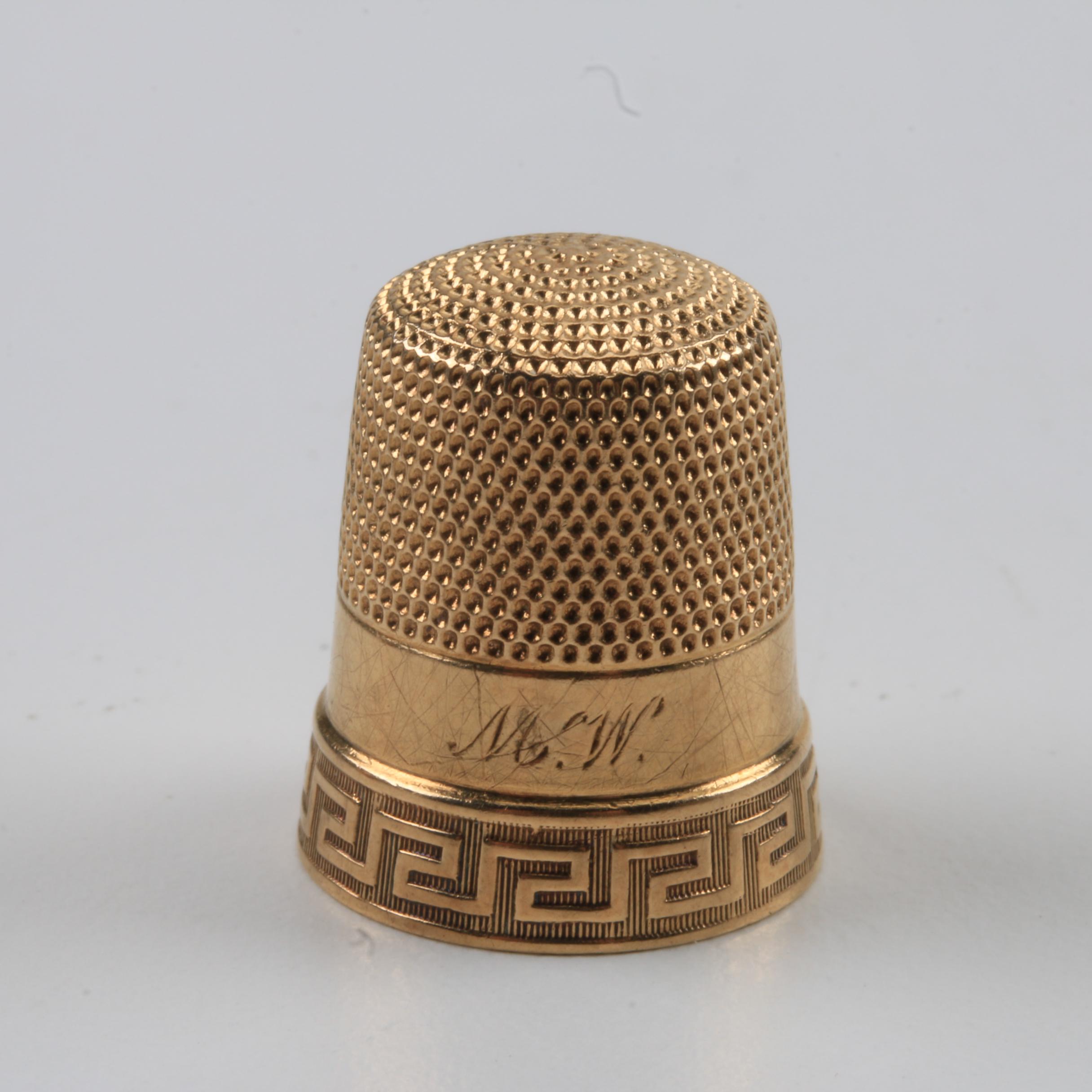 Pair of 14K Yellow Gold Thimbles