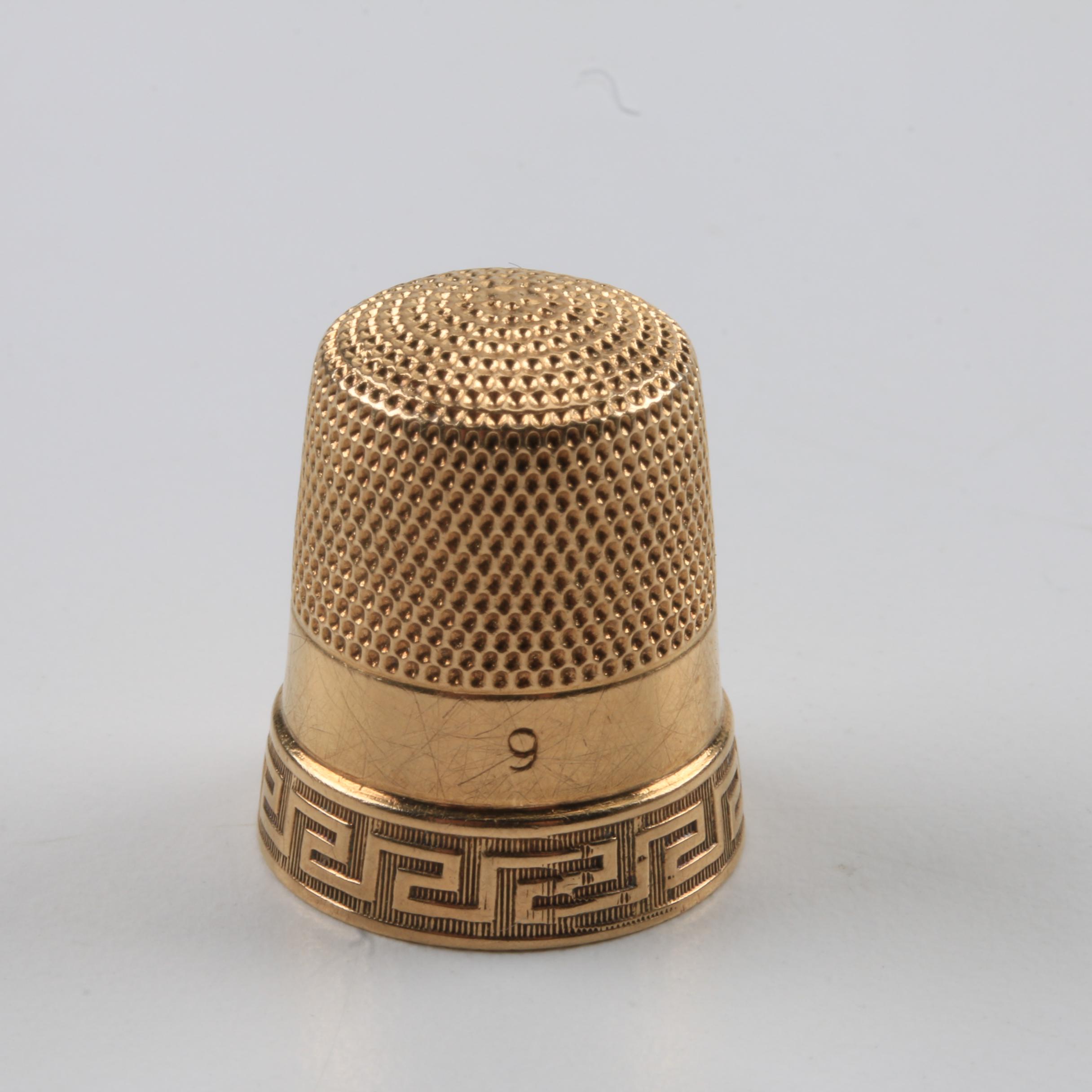 Pair of 14K Yellow Gold Thimbles