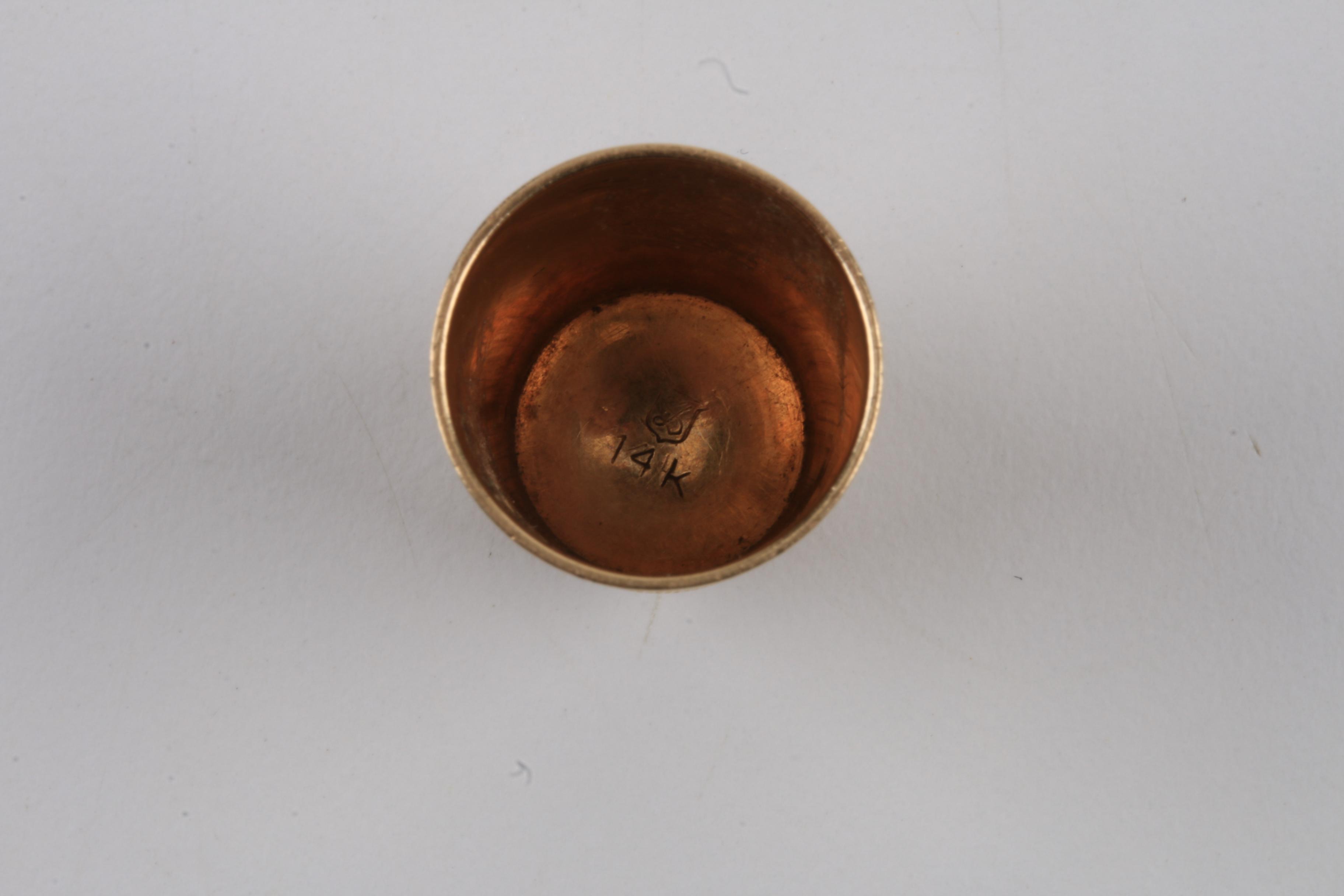 Pair of 14K Yellow Gold Thimbles