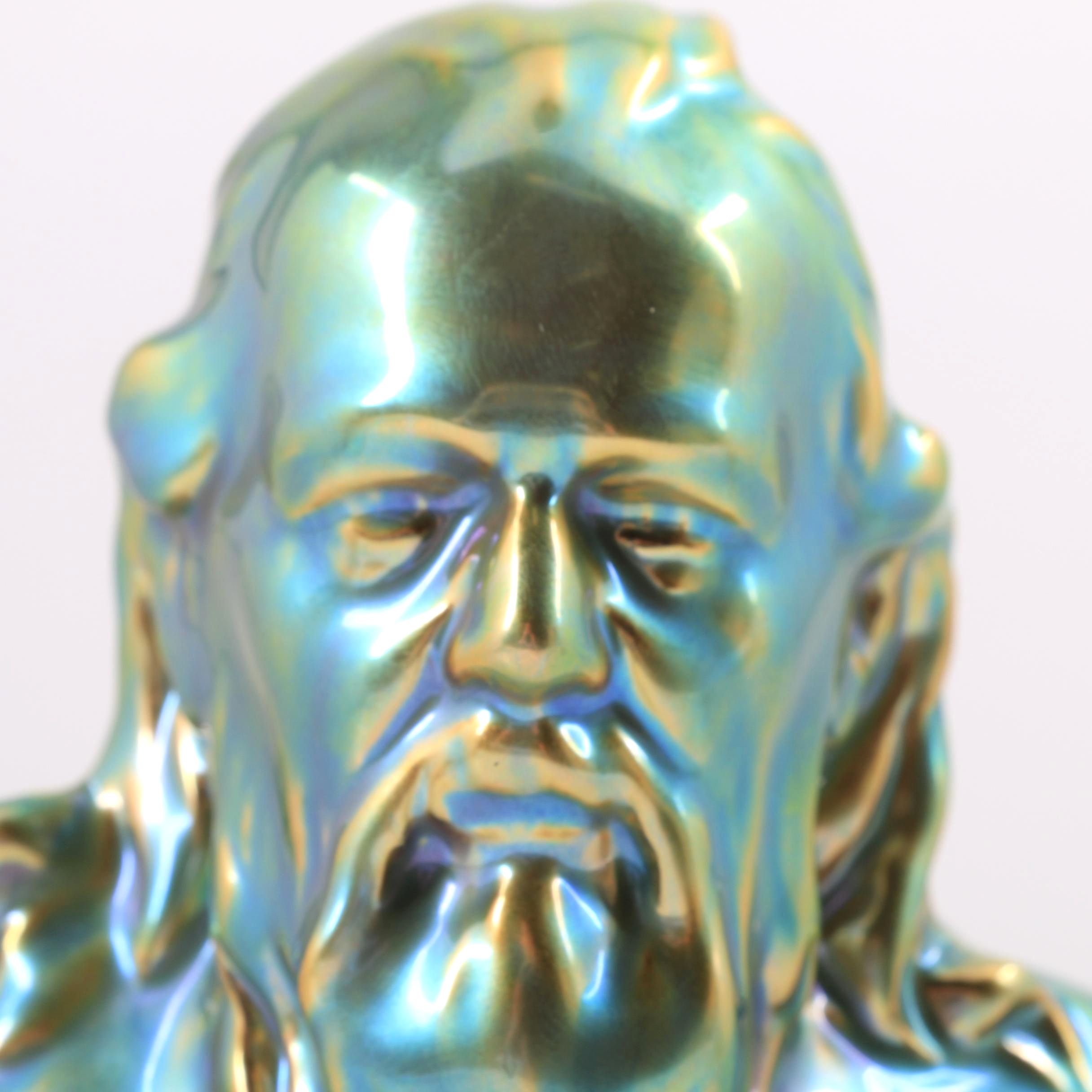 Zsolnay Pottery Ceramic Bust of Vilmos Zsolnay