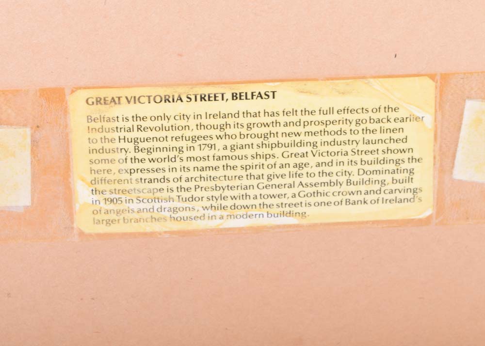 After Kieran Doyle O'Brien Offset Lithograph " Great Victoria Street, Belfast"