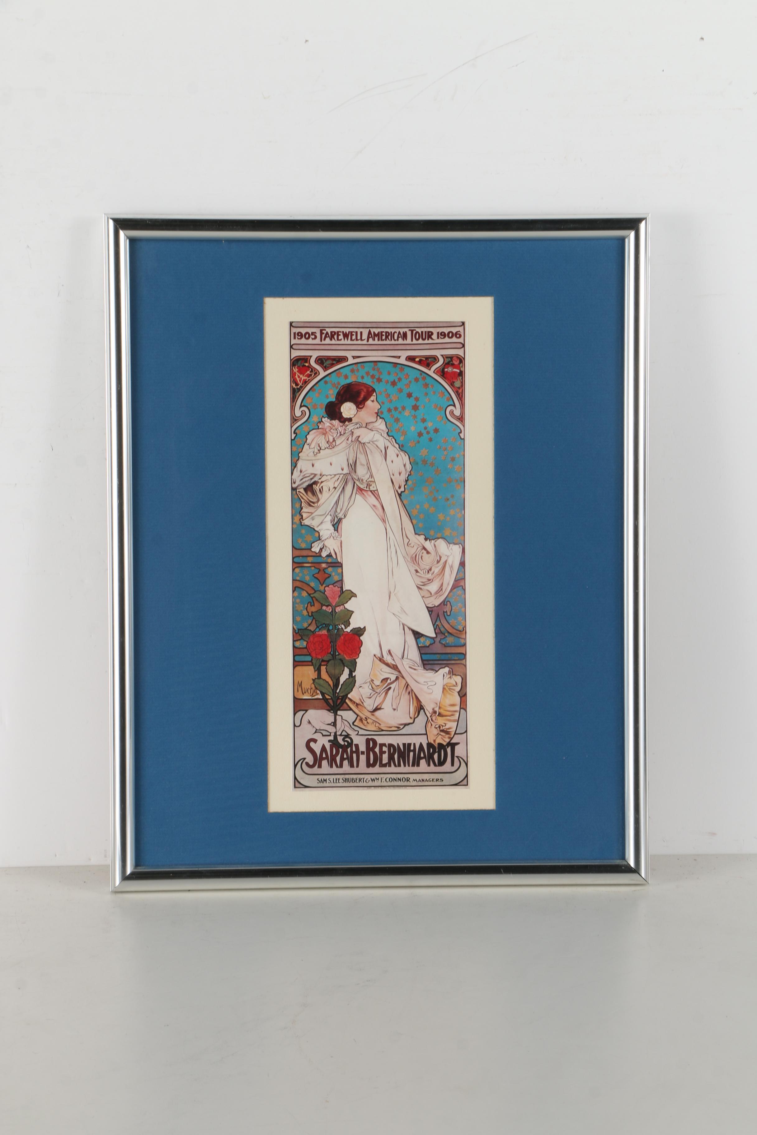 Offset Lithograph Posters After Alphonse Mucha Illustrations