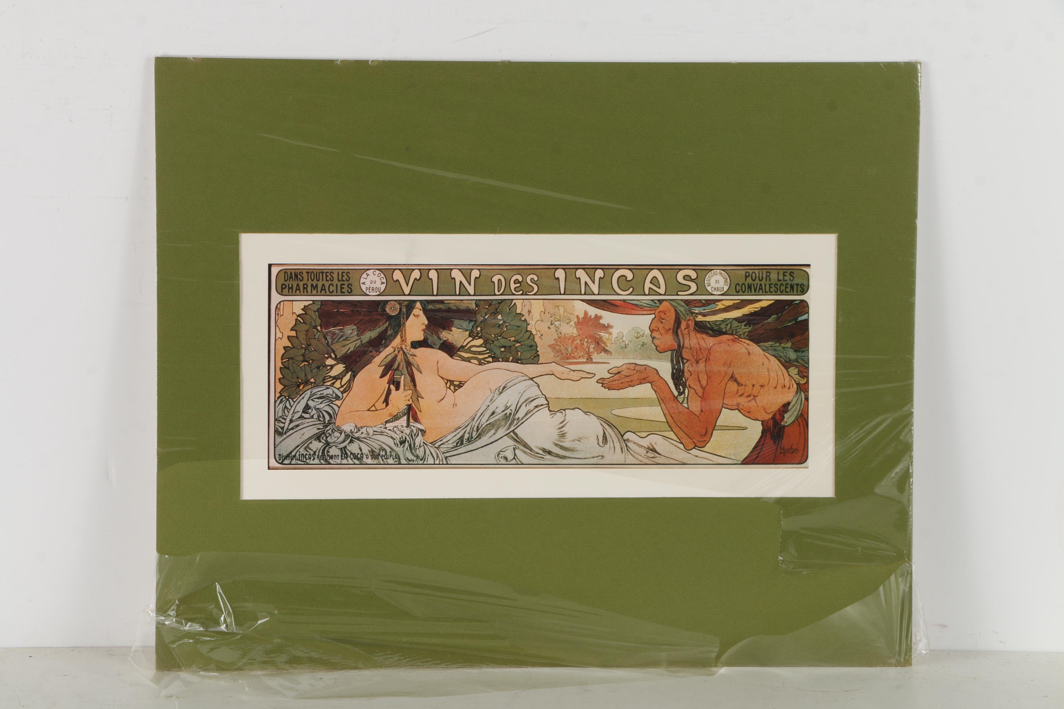 Offset Lithograph Posters After Alphonse Mucha Illustrations