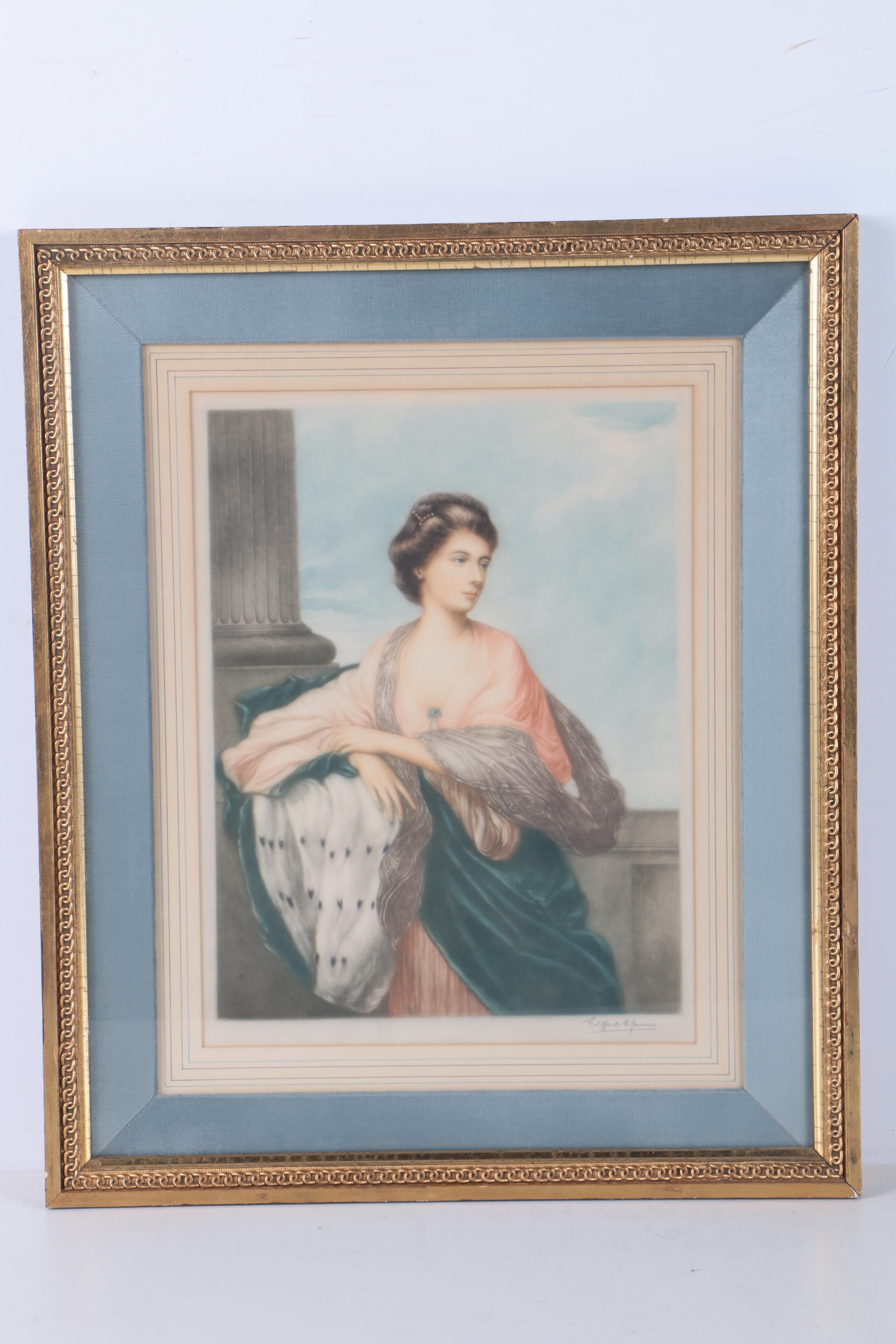 Two Early 20th Century Engravings on Paper Including Clifford R. James