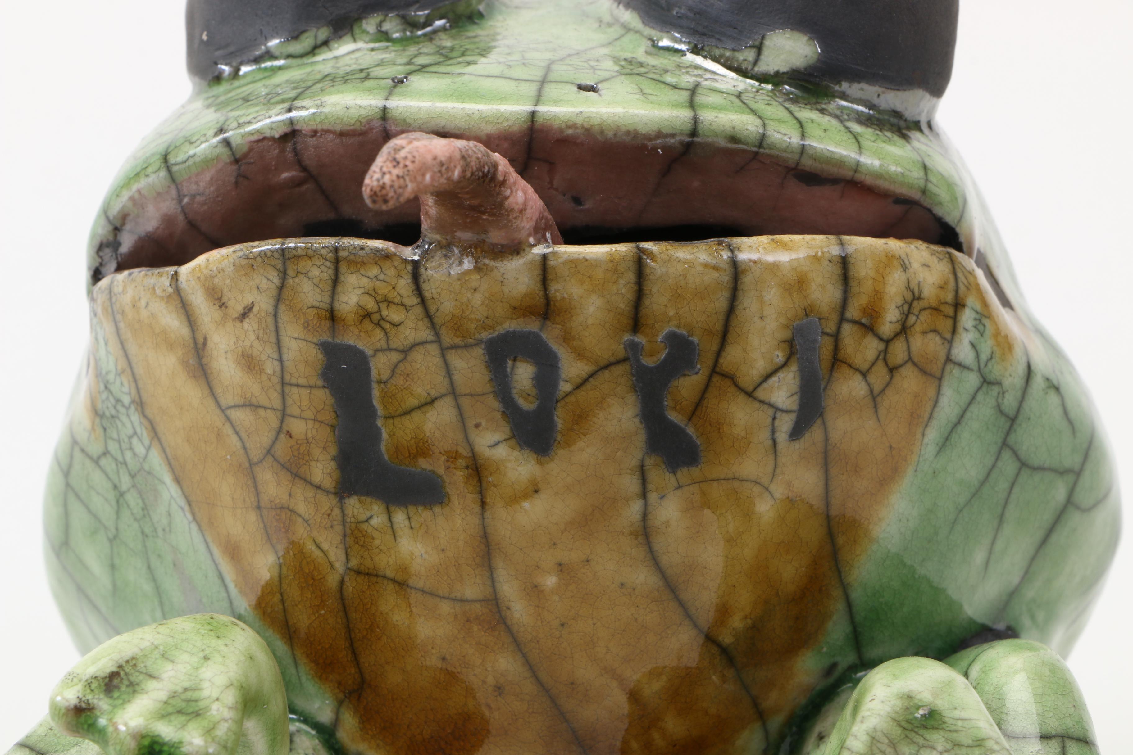 Handbuilt Ceramic Frog Figurine