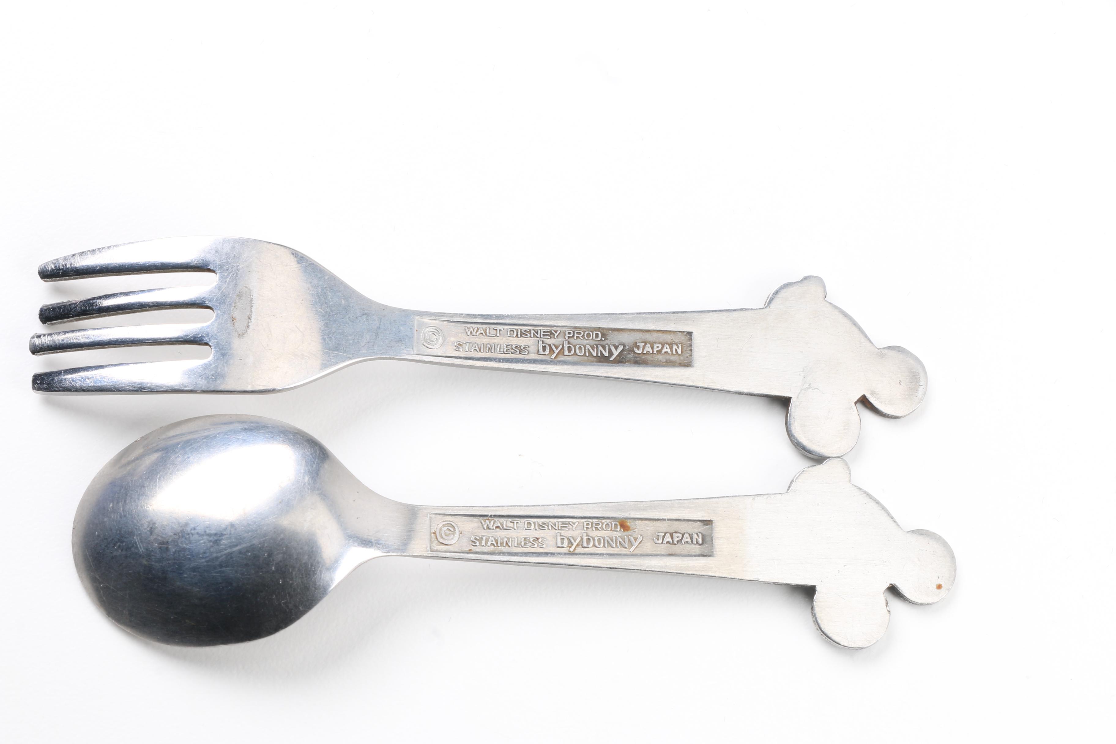 Vintage Stainless Steel Walt Disney Youth Flatware