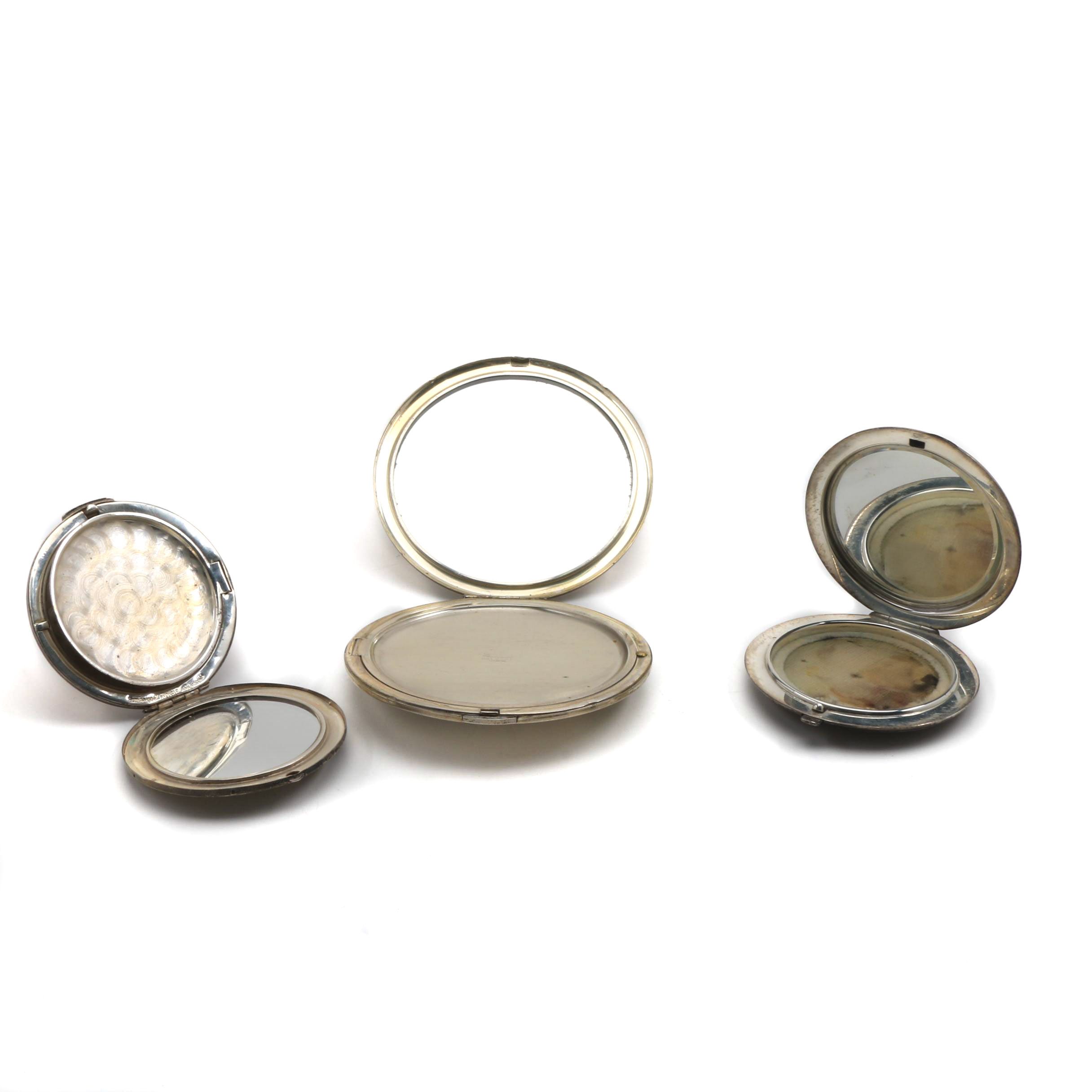 Sterling Silver Compacts Featuring Elgin