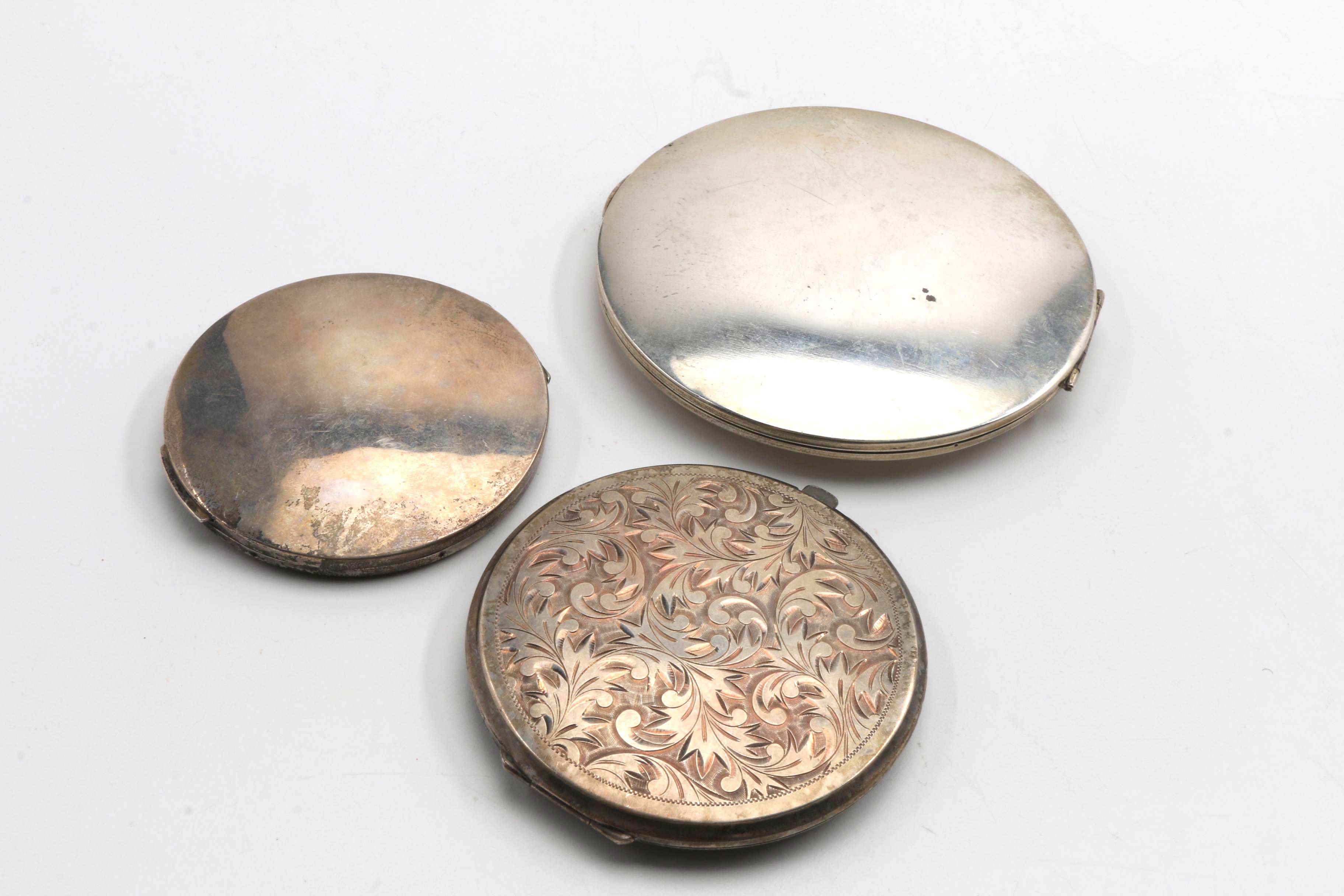 Sterling Silver Compacts Featuring Elgin