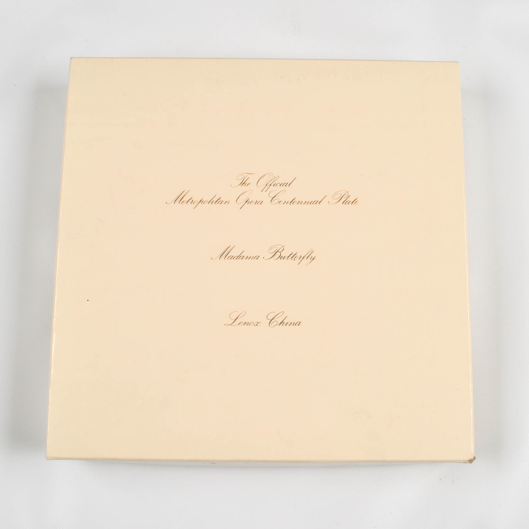 Metropolitan Opera Centennial “Madama Butterfly” Plate By Lenox