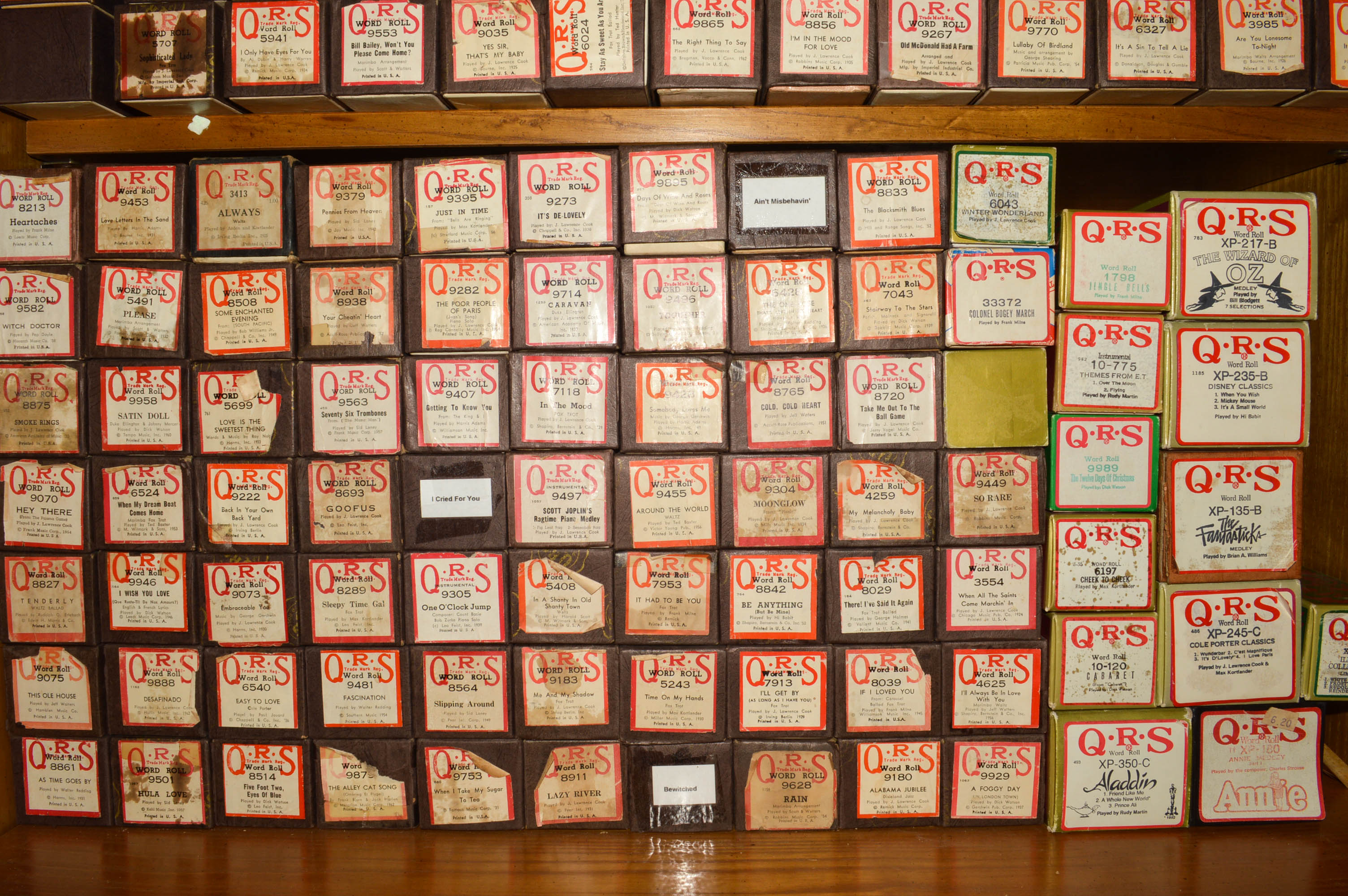 Over 200 Player Piano Rolls