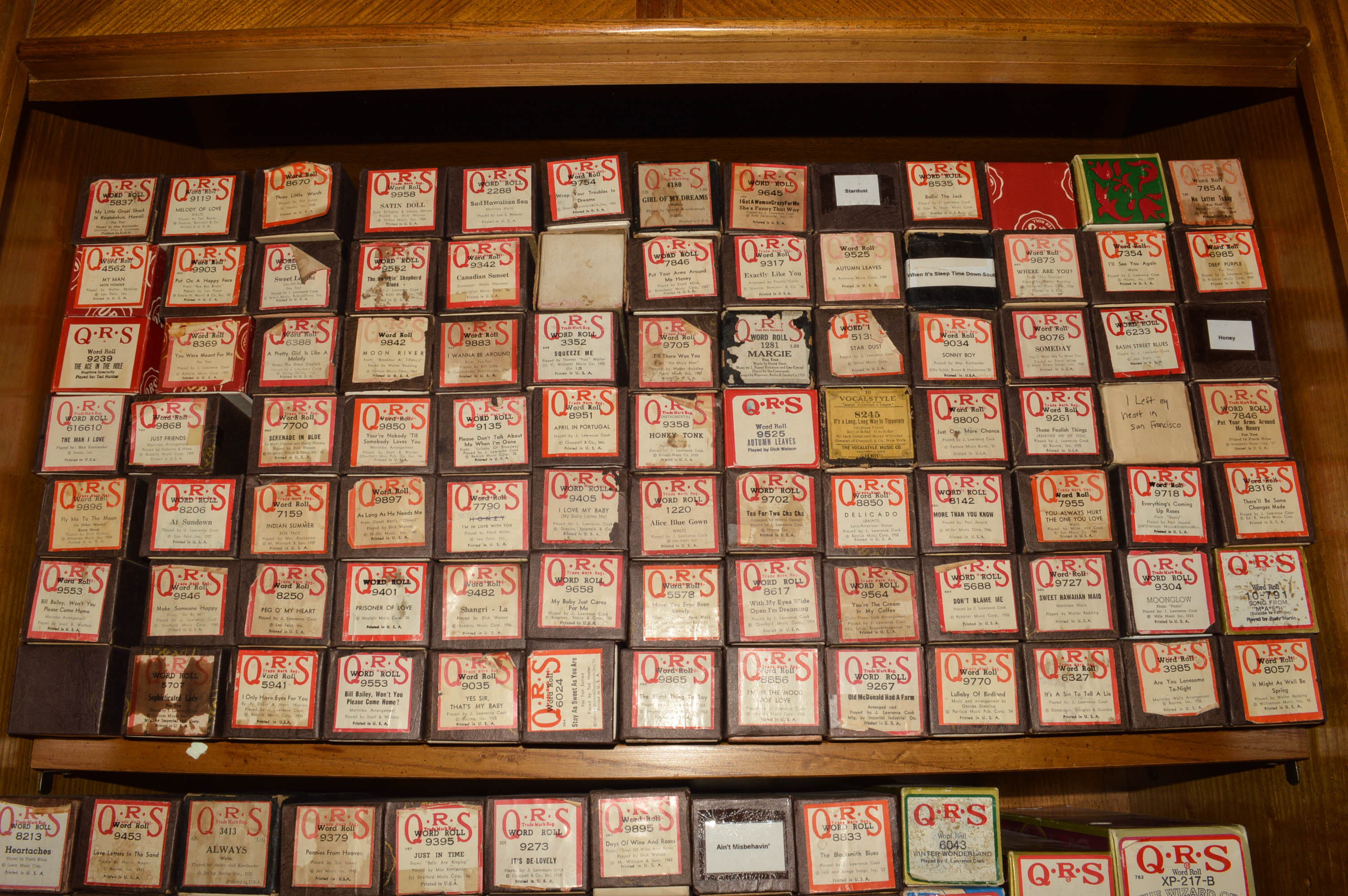 Over 200 Player Piano Rolls