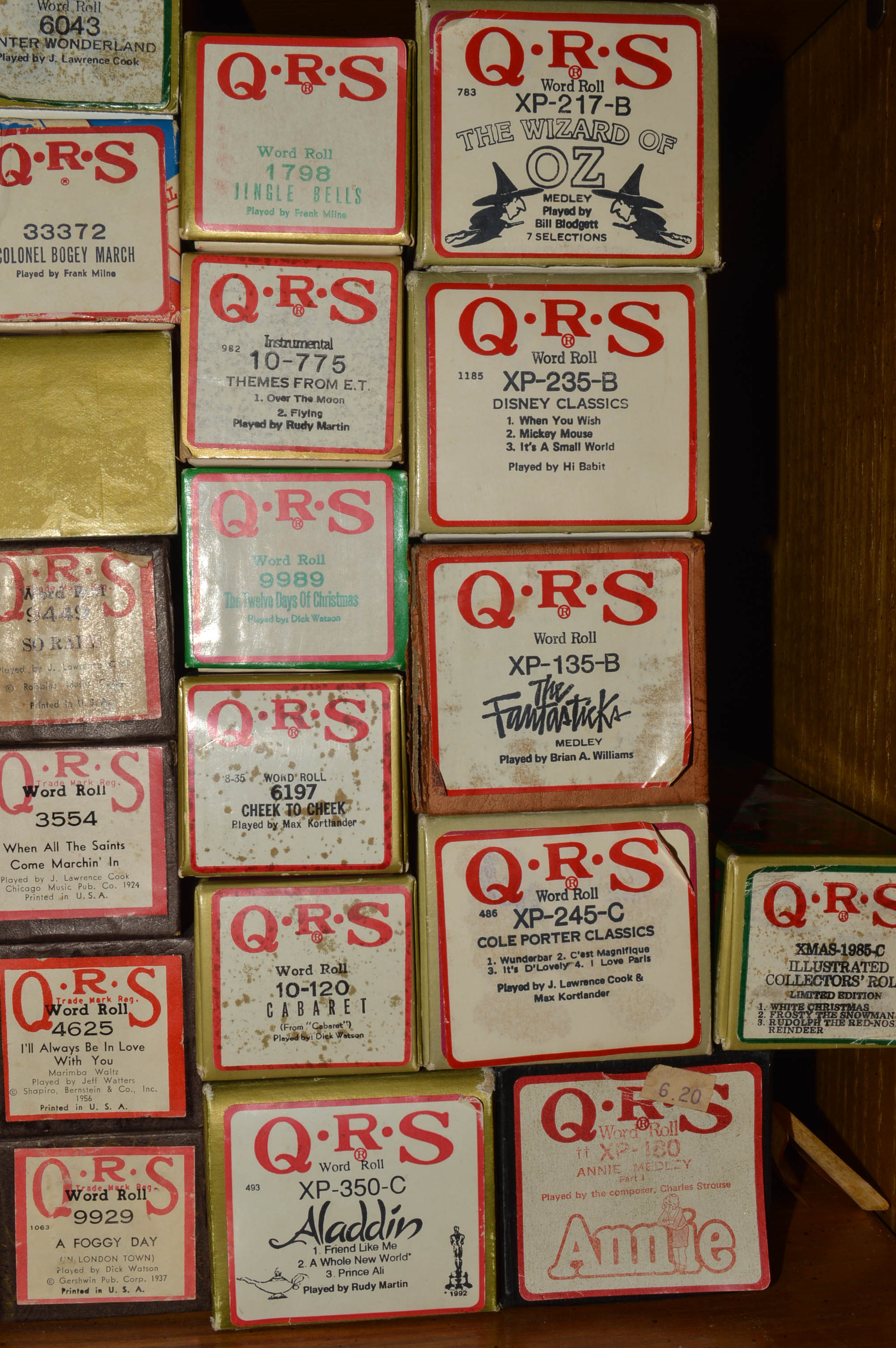 Over 200 Player Piano Rolls