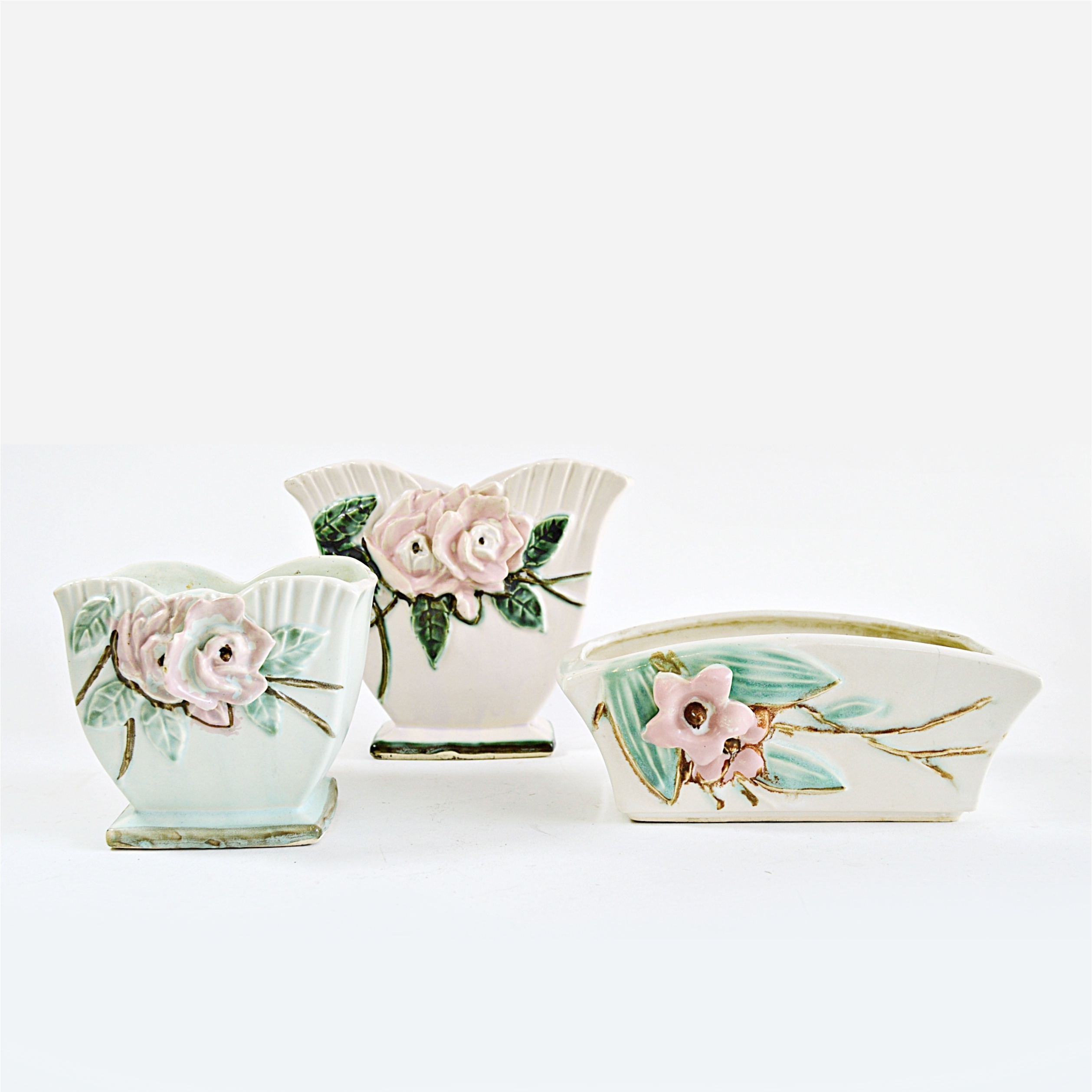 Vintage McCoy "Blossom Time" Planters