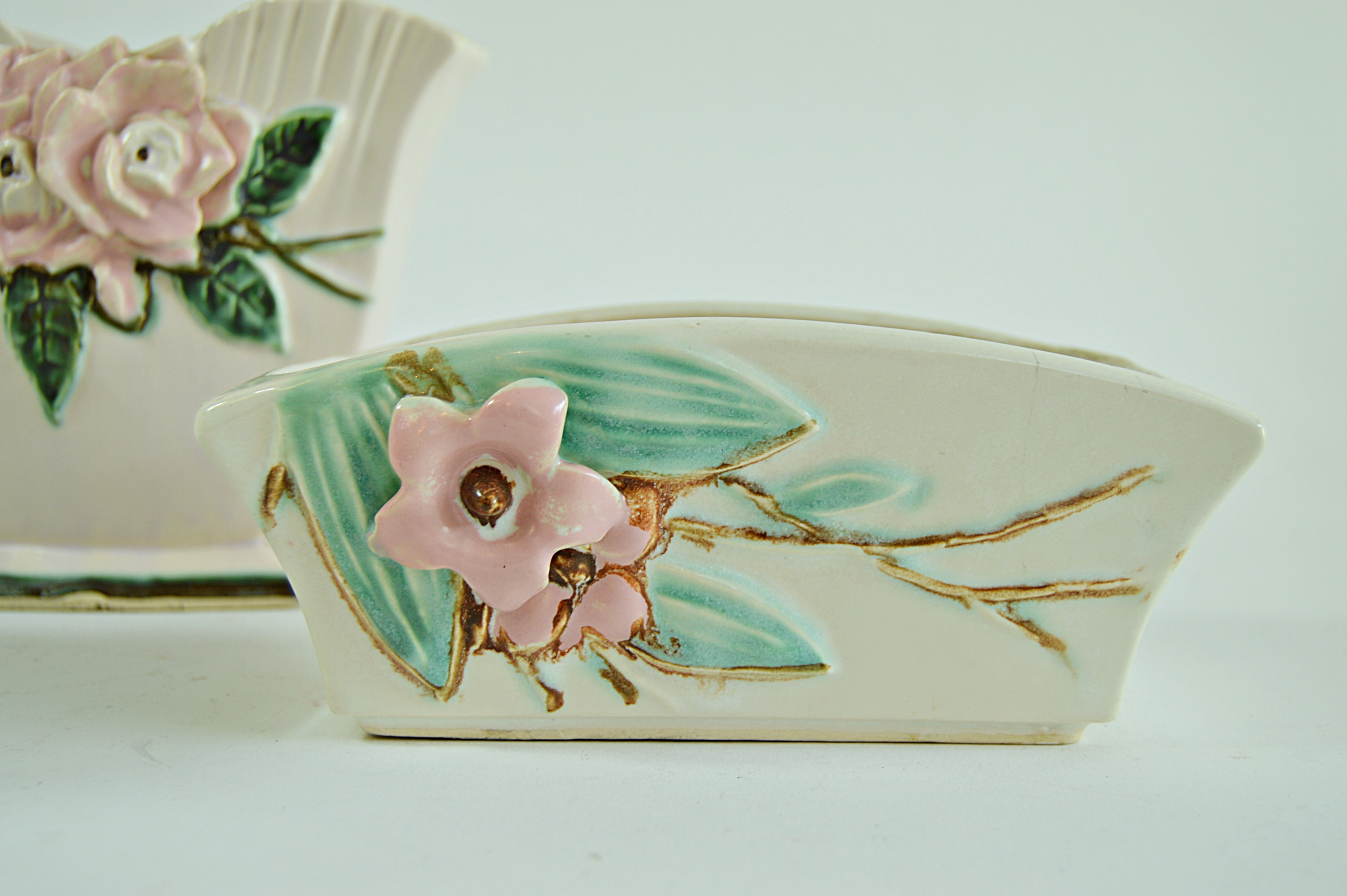 Vintage McCoy "Blossom Time" Planters