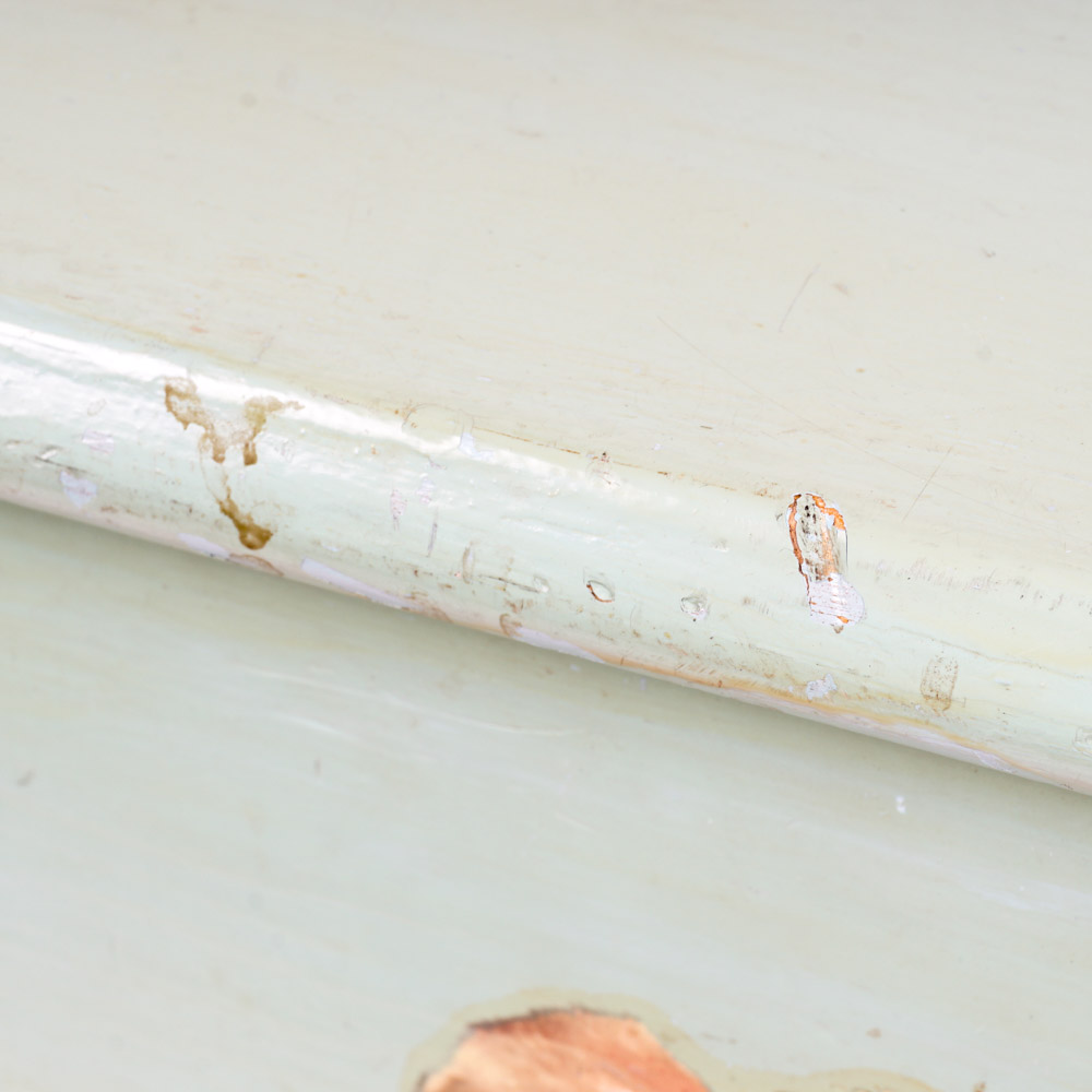 Vintage Painted Wood Toy Box